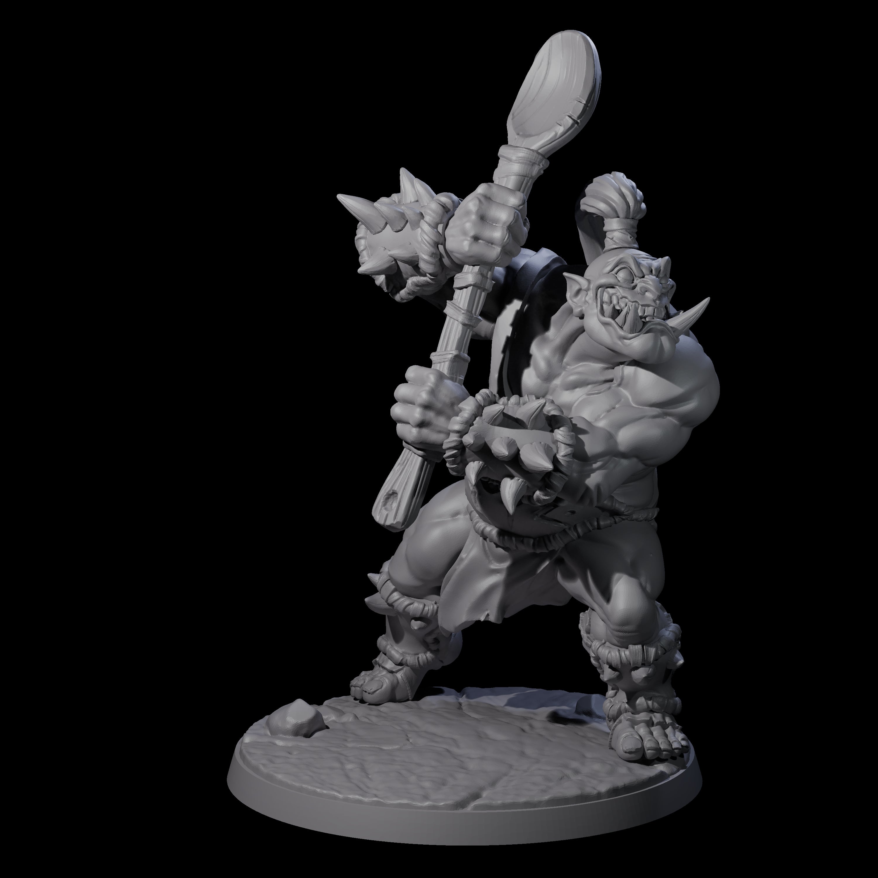 Spicy Ogre Cook Miniature for Dungeons and Dragons, Pathfinder or other TTRPGs