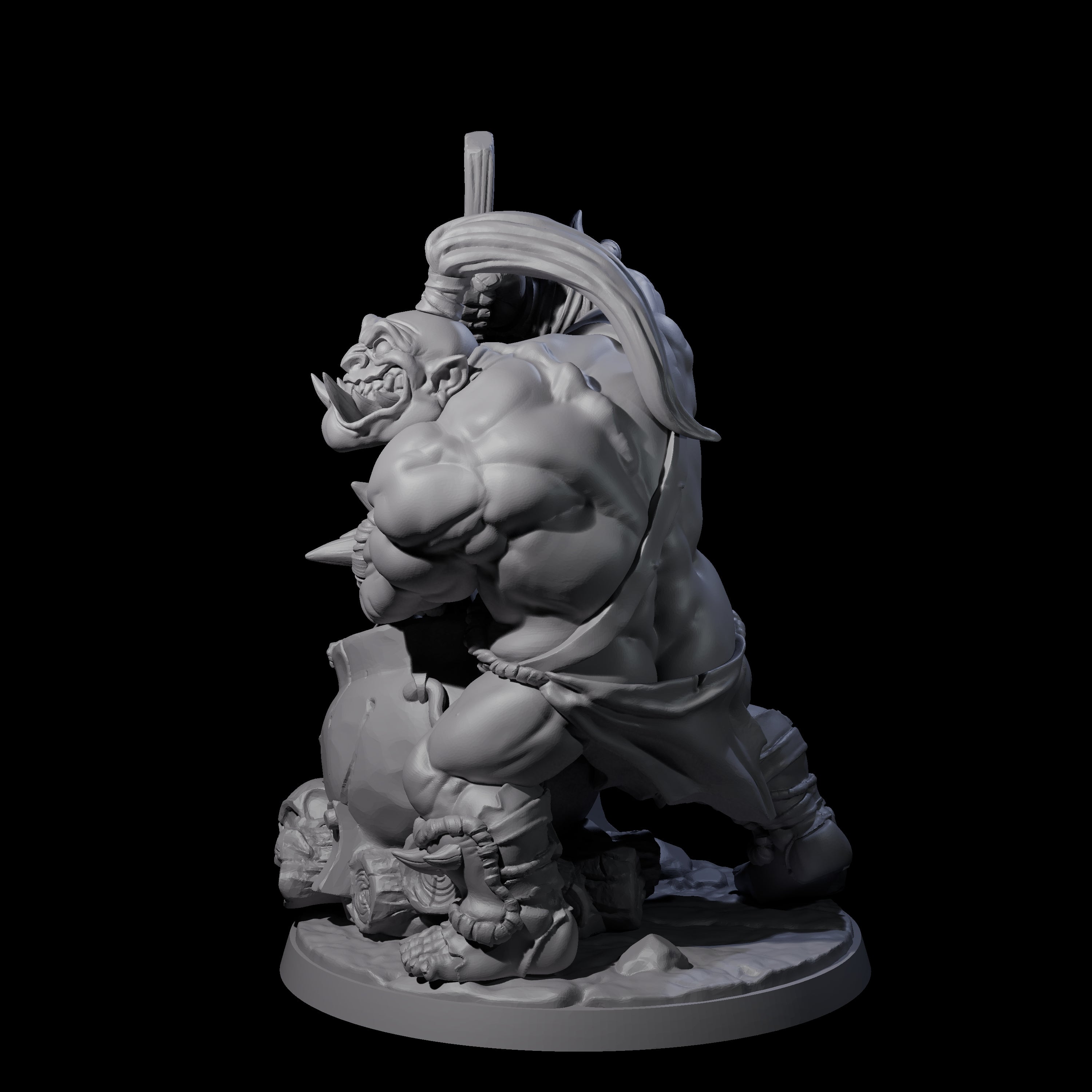 Spicy Ogre Cook Miniature for Dungeons and Dragons, Pathfinder or other TTRPGs
