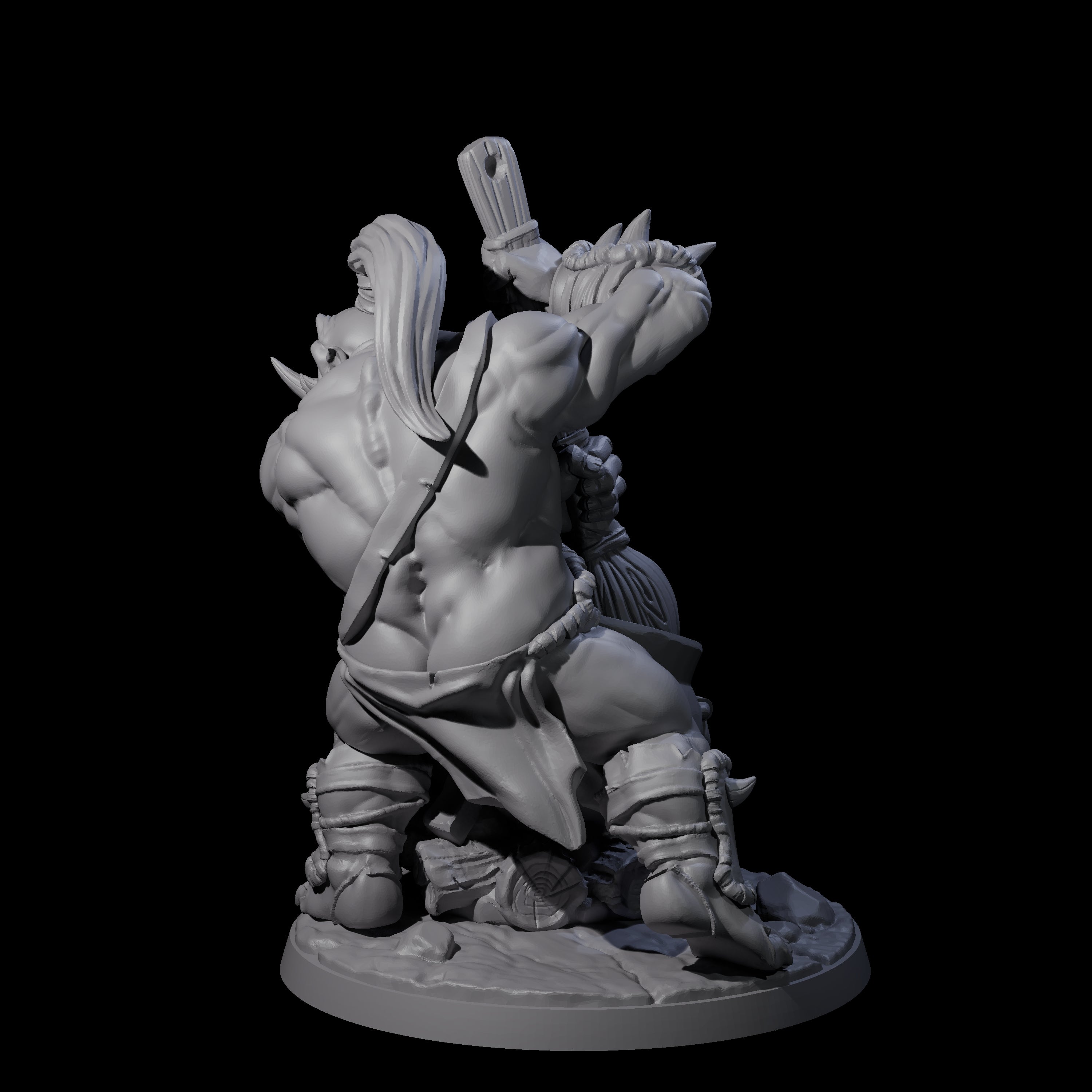 Spicy Ogre Cook Miniature for Dungeons and Dragons, Pathfinder or other TTRPGs