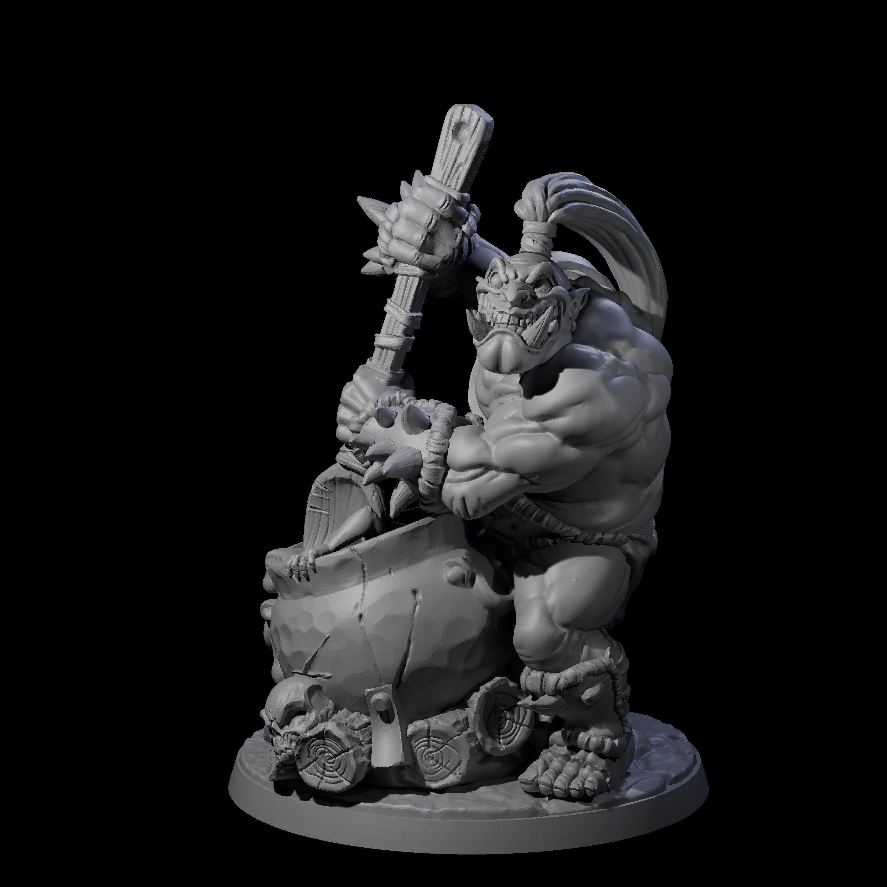 Spicy Ogre Cook Miniature for Dungeons and Dragons, Pathfinder or other TTRPGs