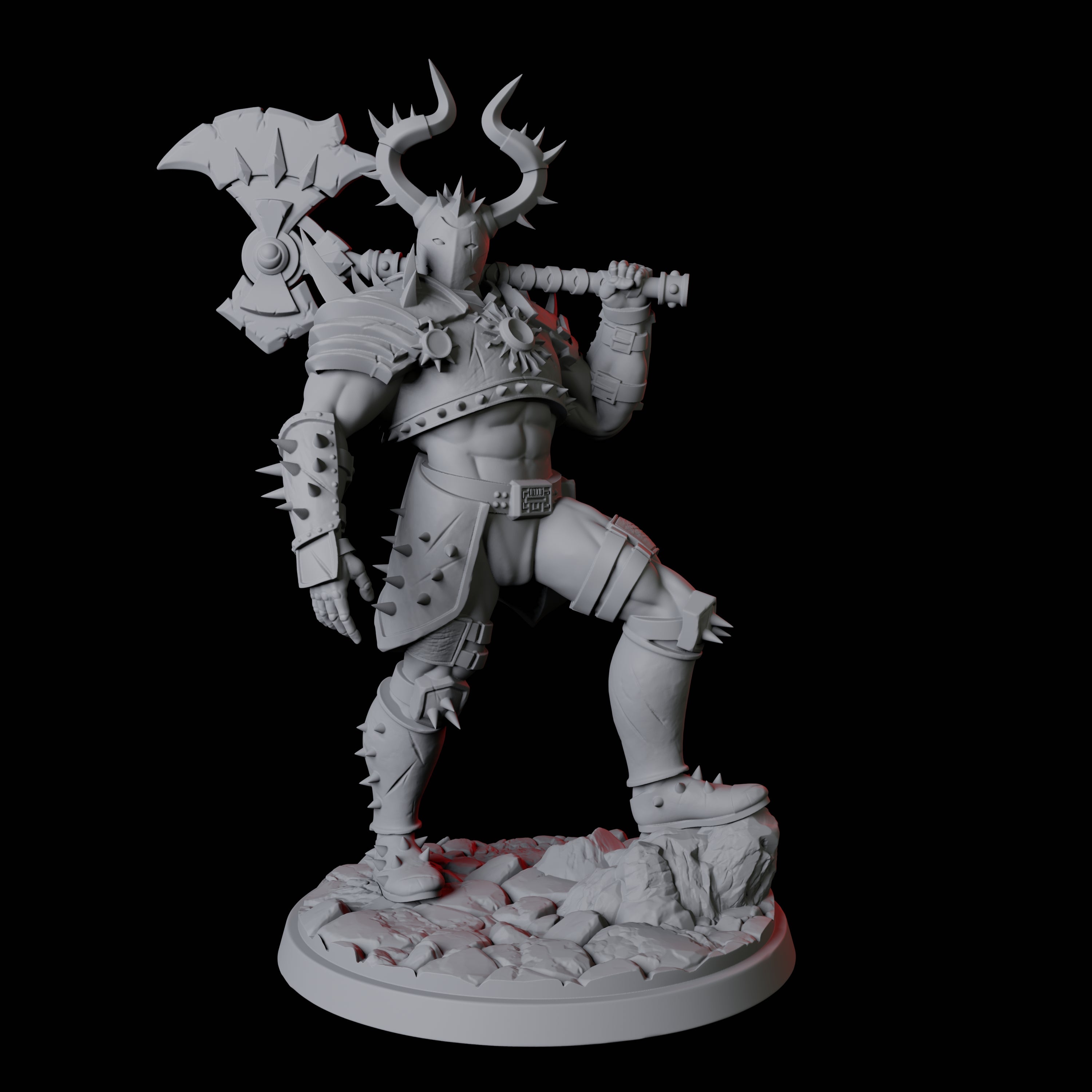 Spiked Armour Champion Miniature for Dungeons and Dragons, Pathfinder or other TTRPGs
