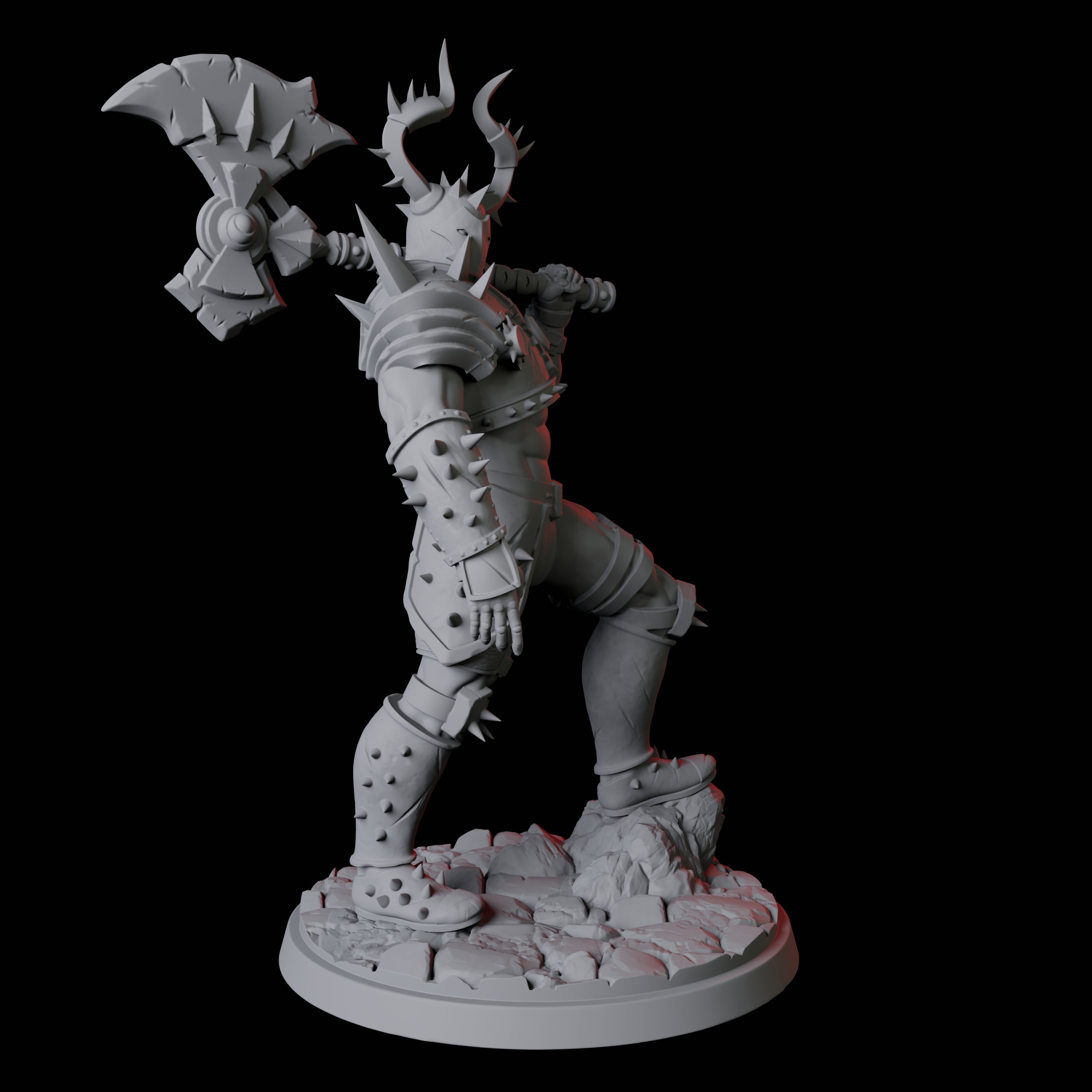 Spiked Armour Champion Miniature for Dungeons and Dragons, Pathfinder or other TTRPGs