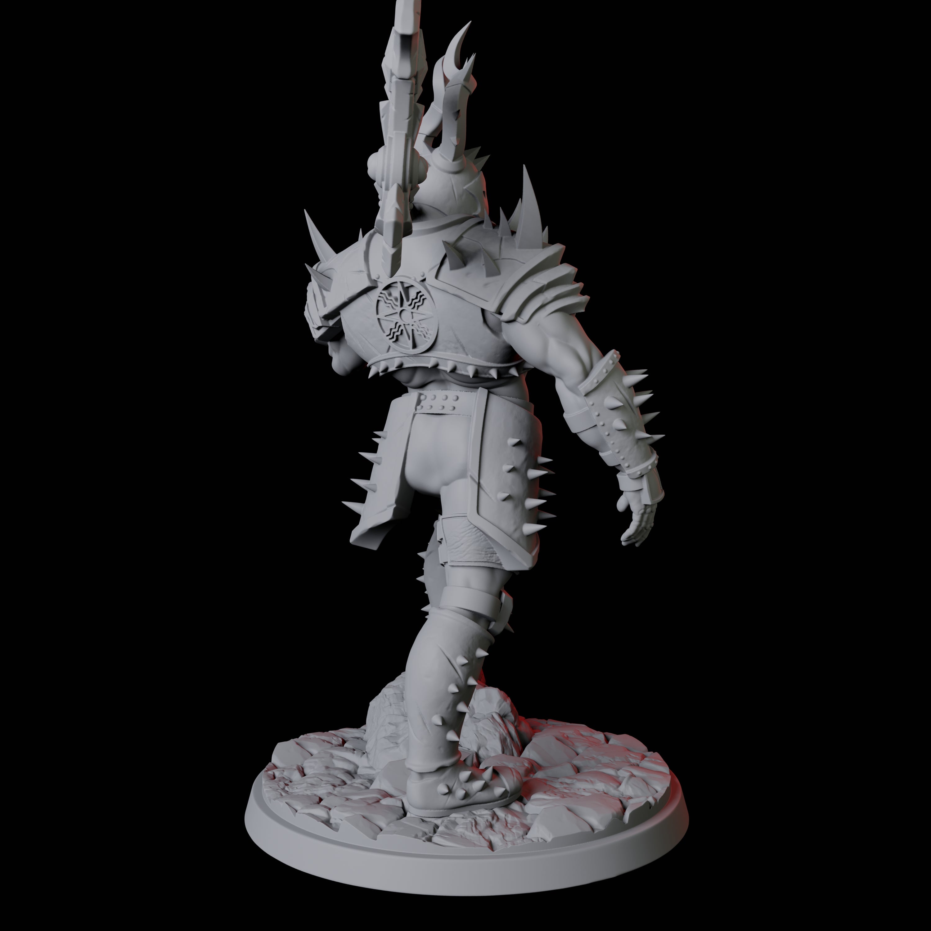 Spiked Armour Champion Miniature for Dungeons and Dragons, Pathfinder or other TTRPGs
