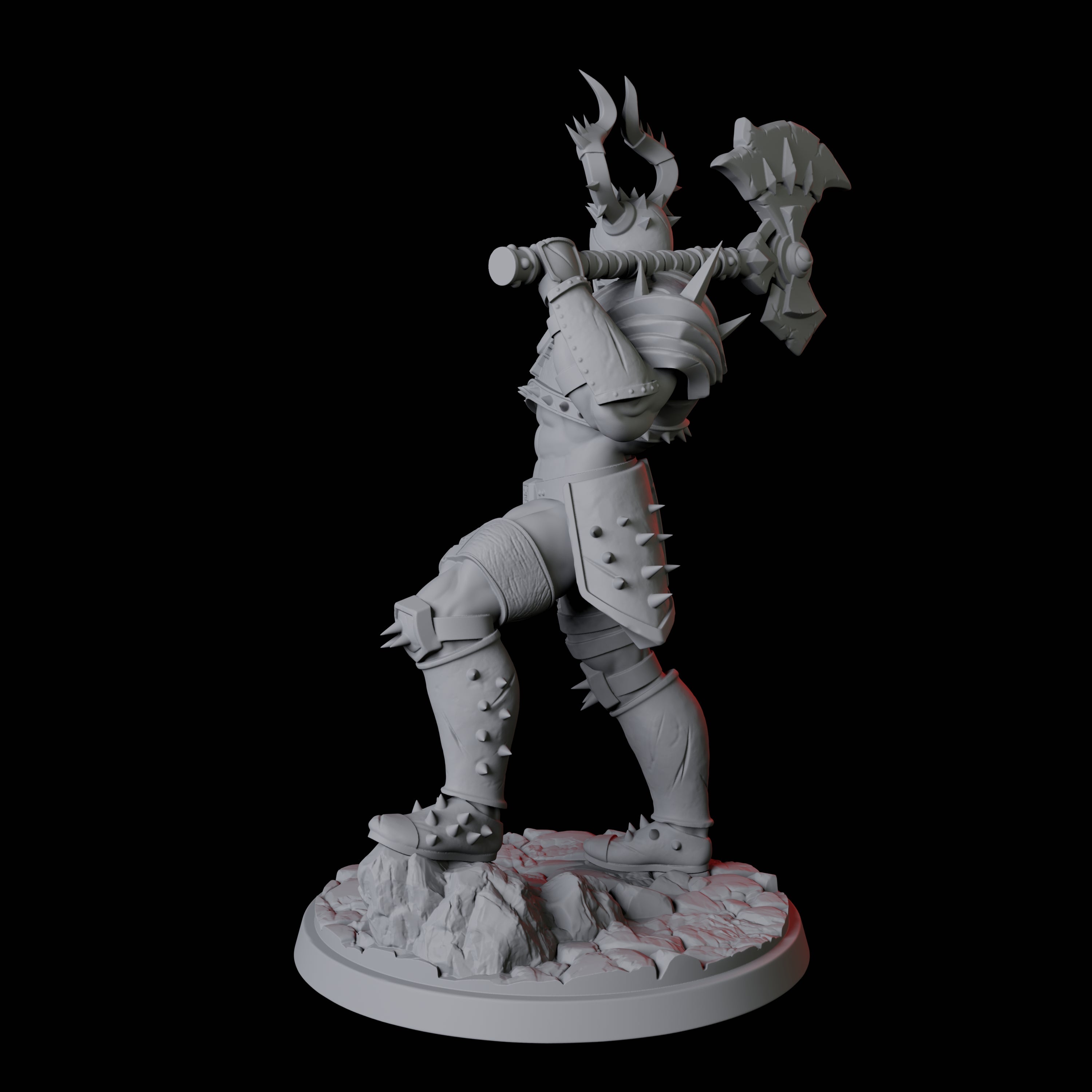 Spiked Armour Champion Miniature for Dungeons and Dragons, Pathfinder or other TTRPGs