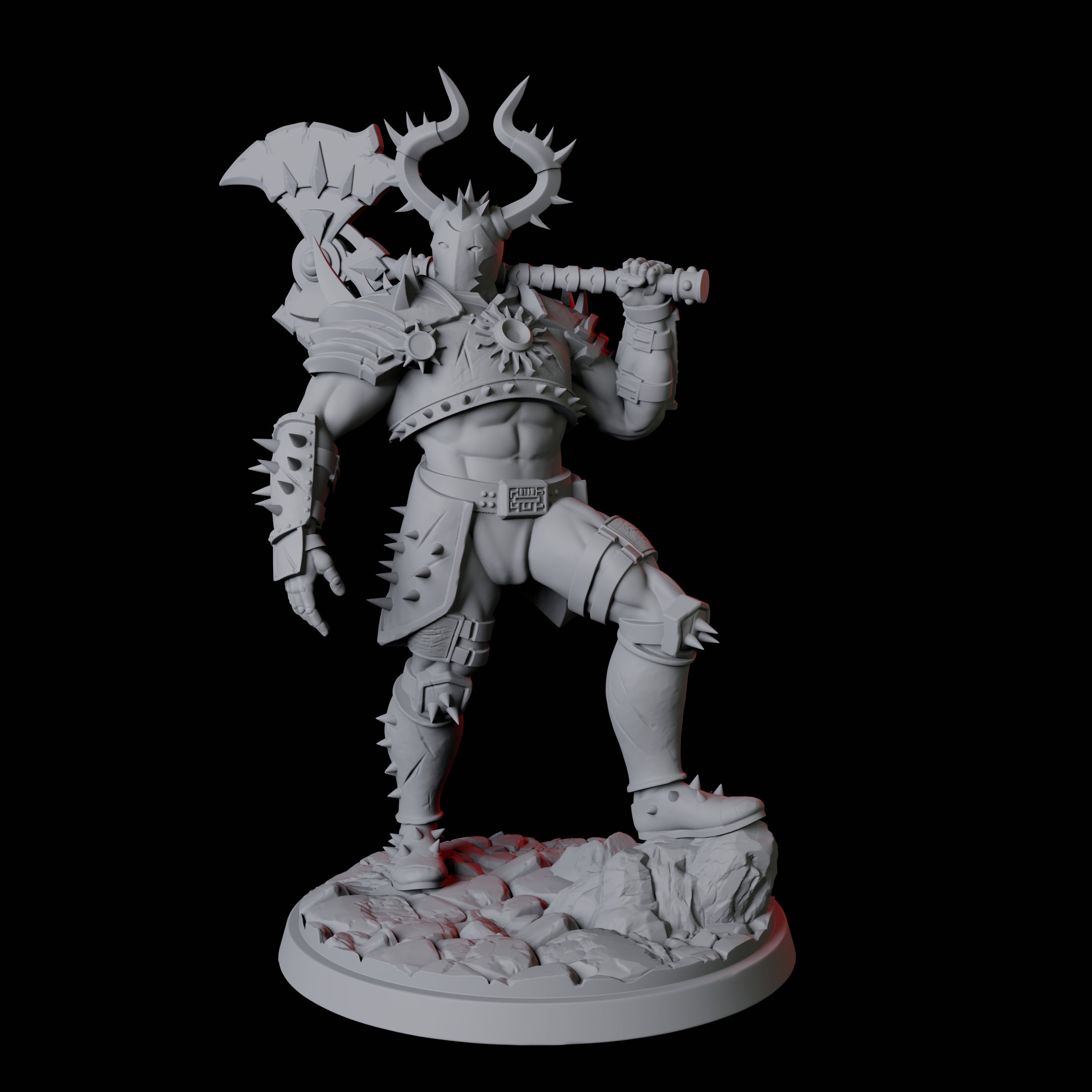 Spiked Armour Champion Miniature for Dungeons and Dragons, Pathfinder or other TTRPGs