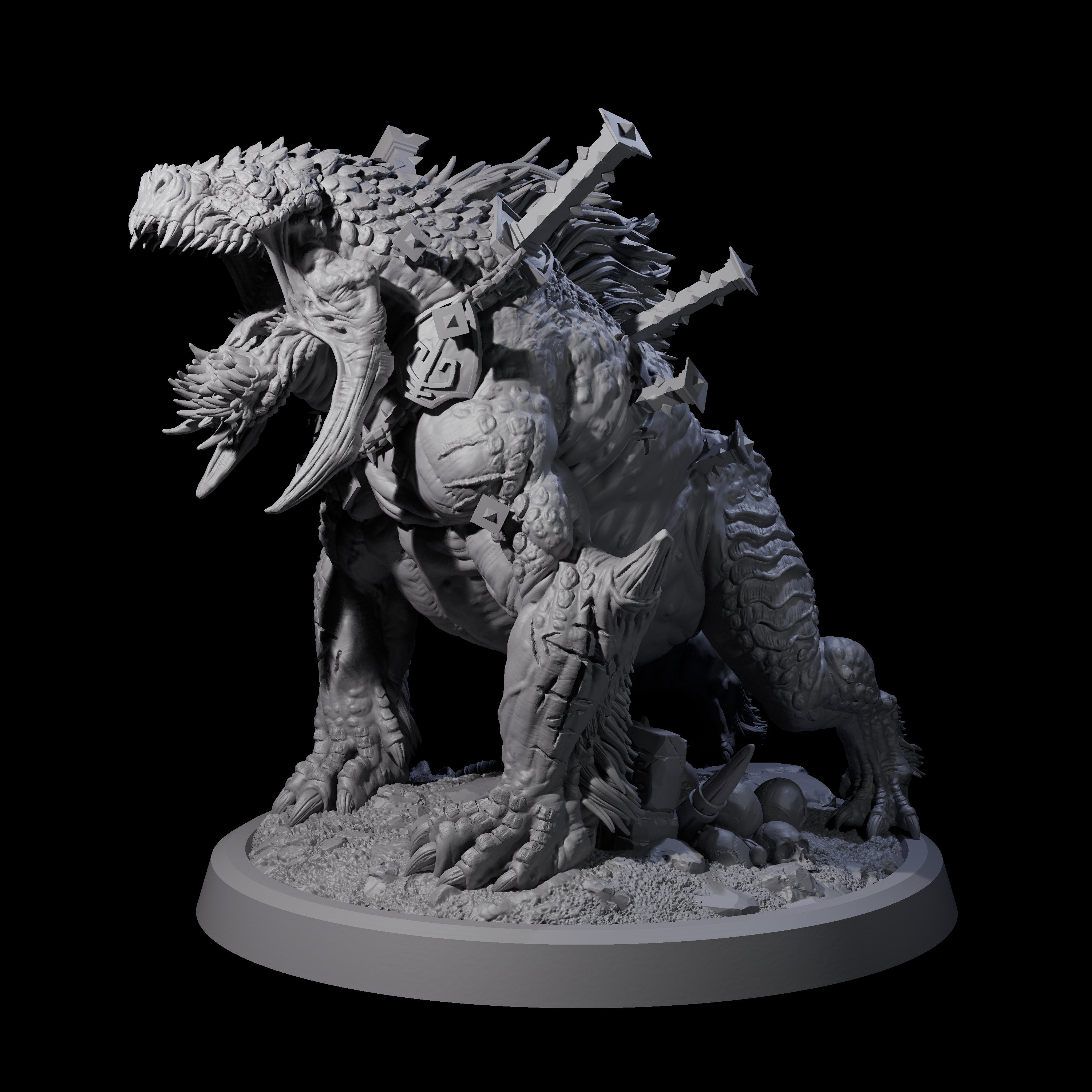 Spiked Bulette A Miniature for Dungeons and Dragons, Pathfinder or other TTRPGs