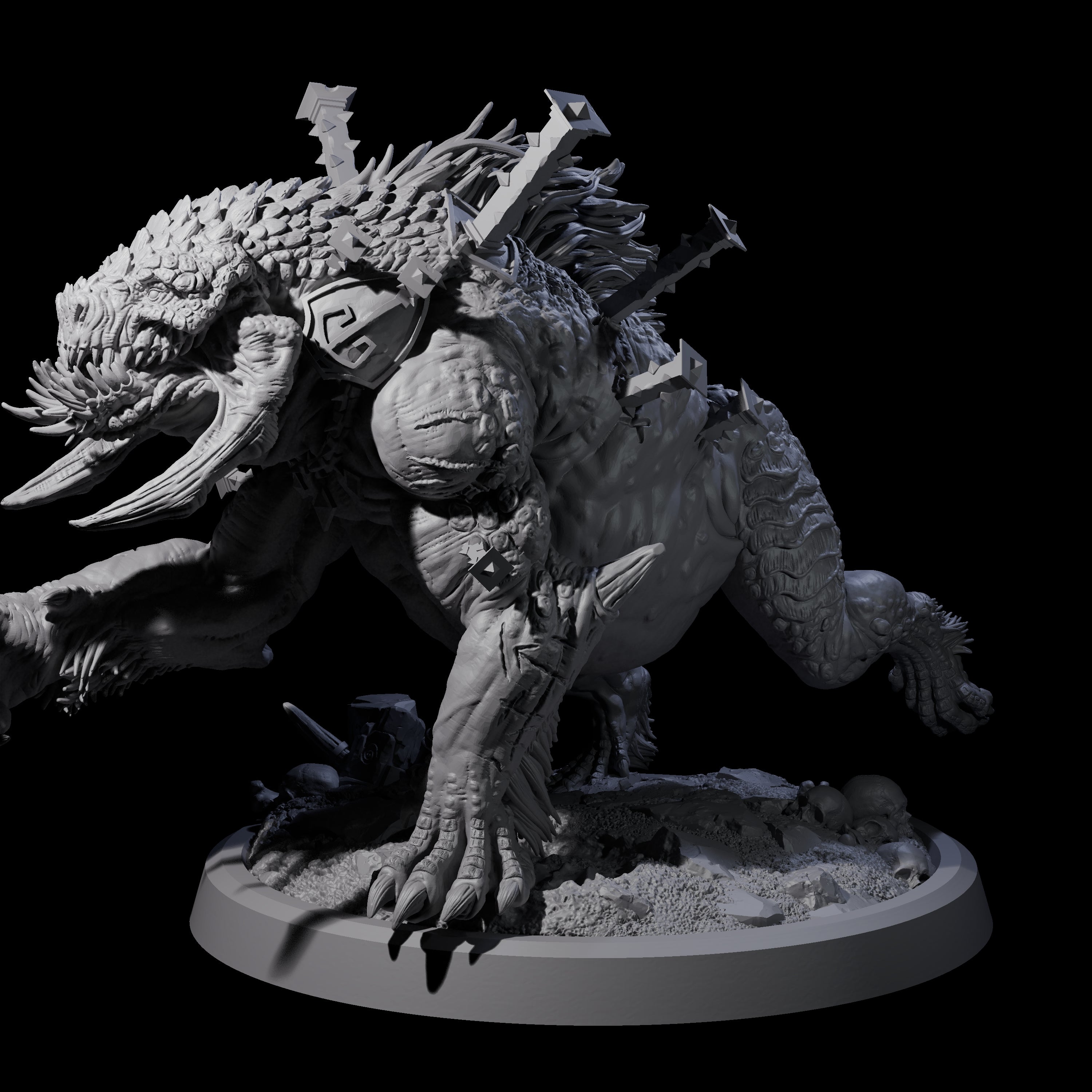 Spiked Bulette B Miniature for Dungeons and Dragons, Pathfinder or other TTRPGs