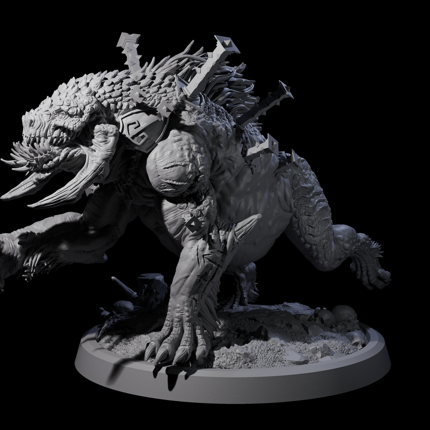 Spiked Bulette B Miniature for Dungeons and Dragons, Pathfinder or other TTRPGs