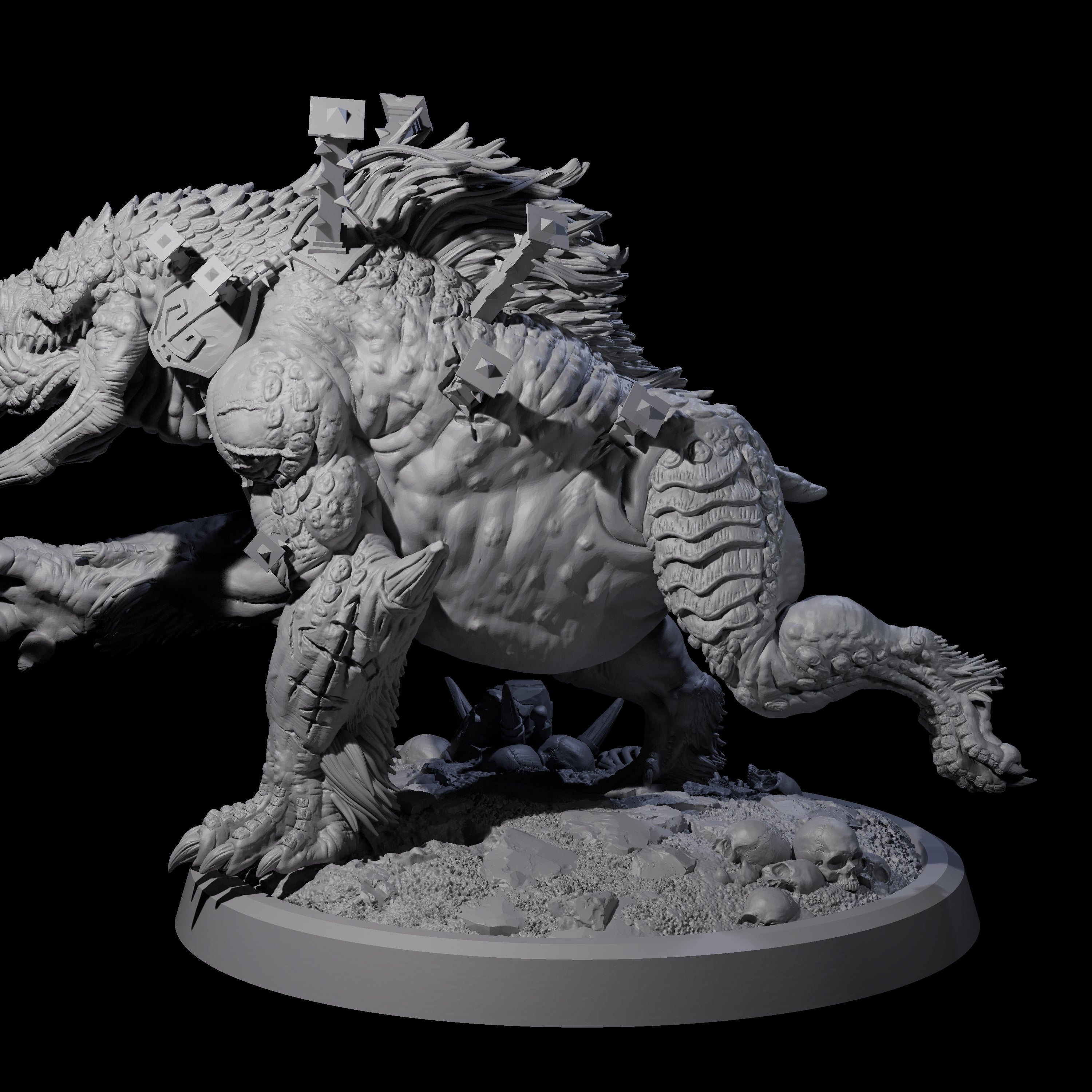 Spiked Bulette B Miniature for Dungeons and Dragons, Pathfinder or other TTRPGs