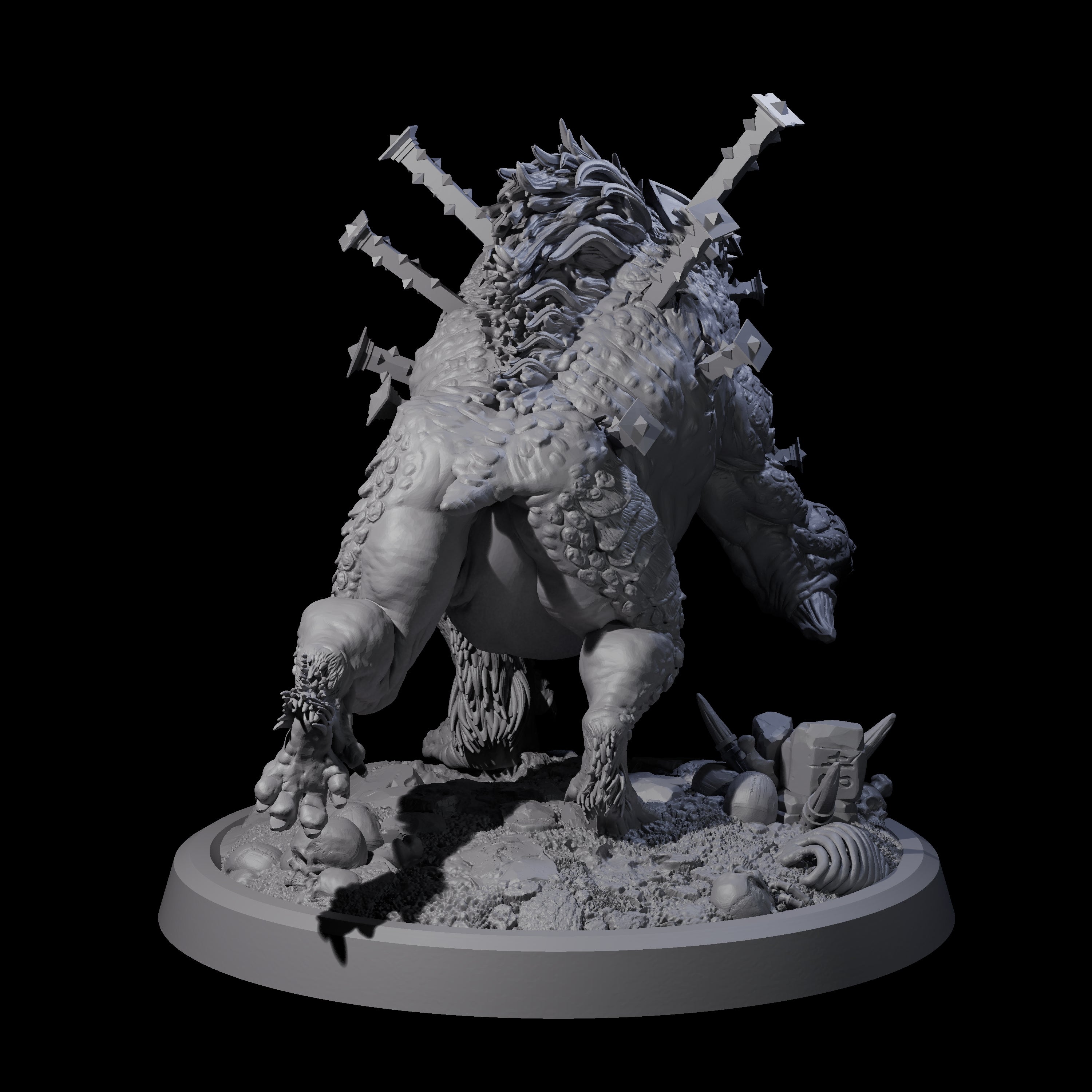 Spiked Bulette B Miniature for Dungeons and Dragons, Pathfinder or other TTRPGs