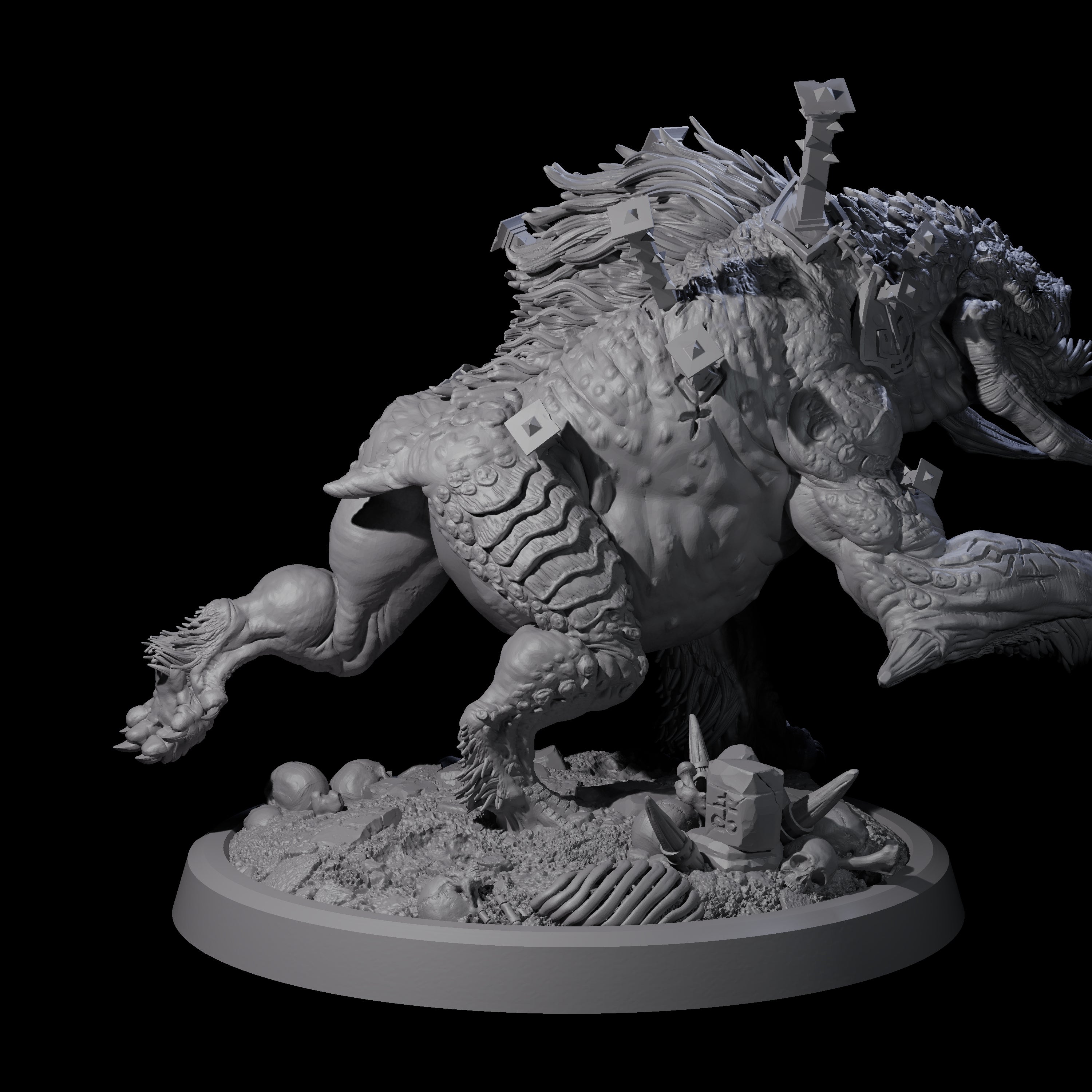 Spiked Bulette B Miniature for Dungeons and Dragons, Pathfinder or other TTRPGs