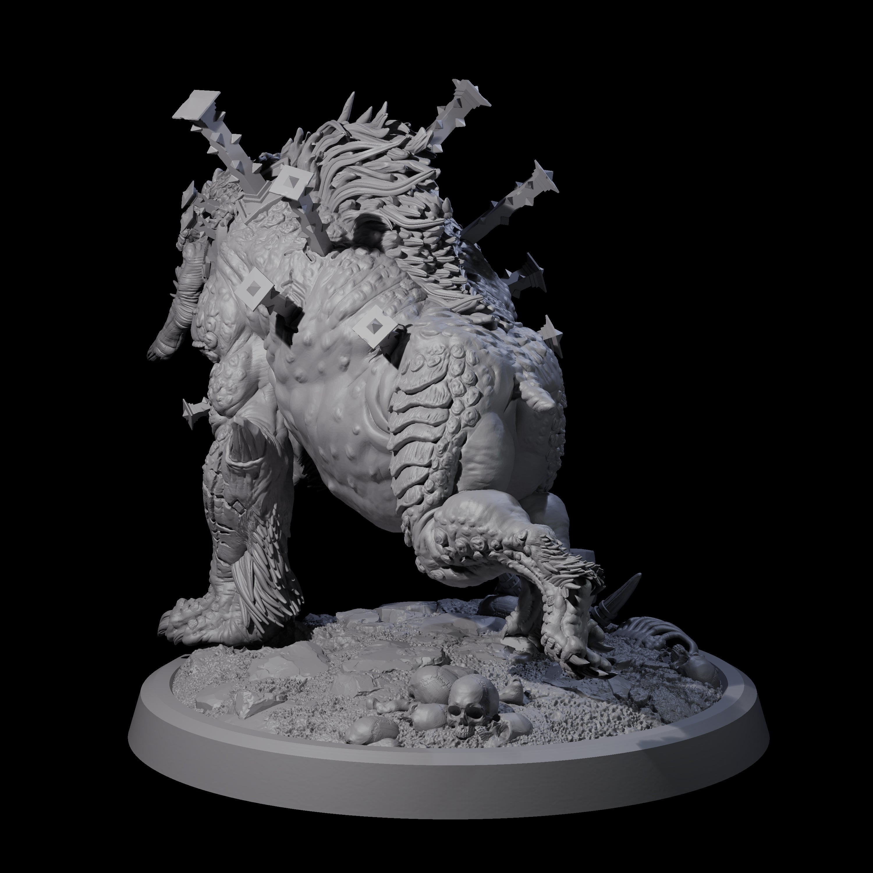 Spiked Bulette B Miniature for Dungeons and Dragons, Pathfinder or other TTRPGs