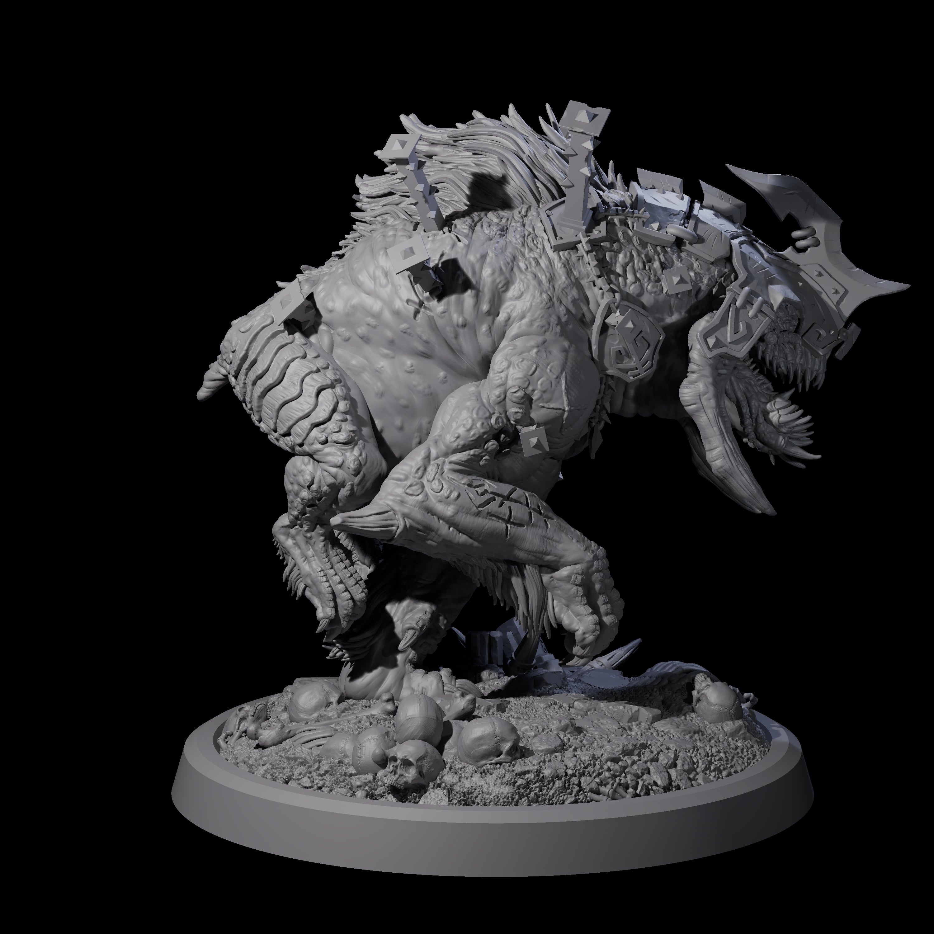 Spiked Bulette C Miniature for Dungeons and Dragons, Pathfinder or other TTRPGs