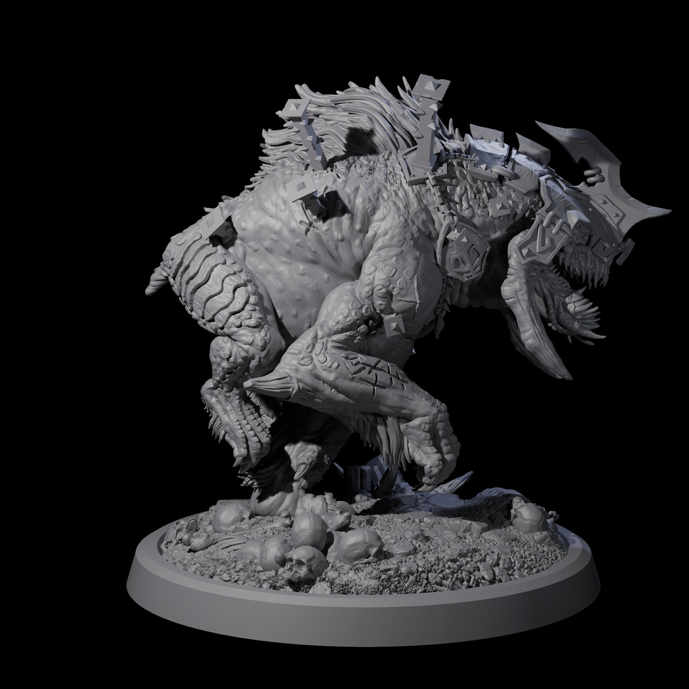 Spiked Bulette C Miniature for Dungeons and Dragons, Pathfinder or other TTRPGs