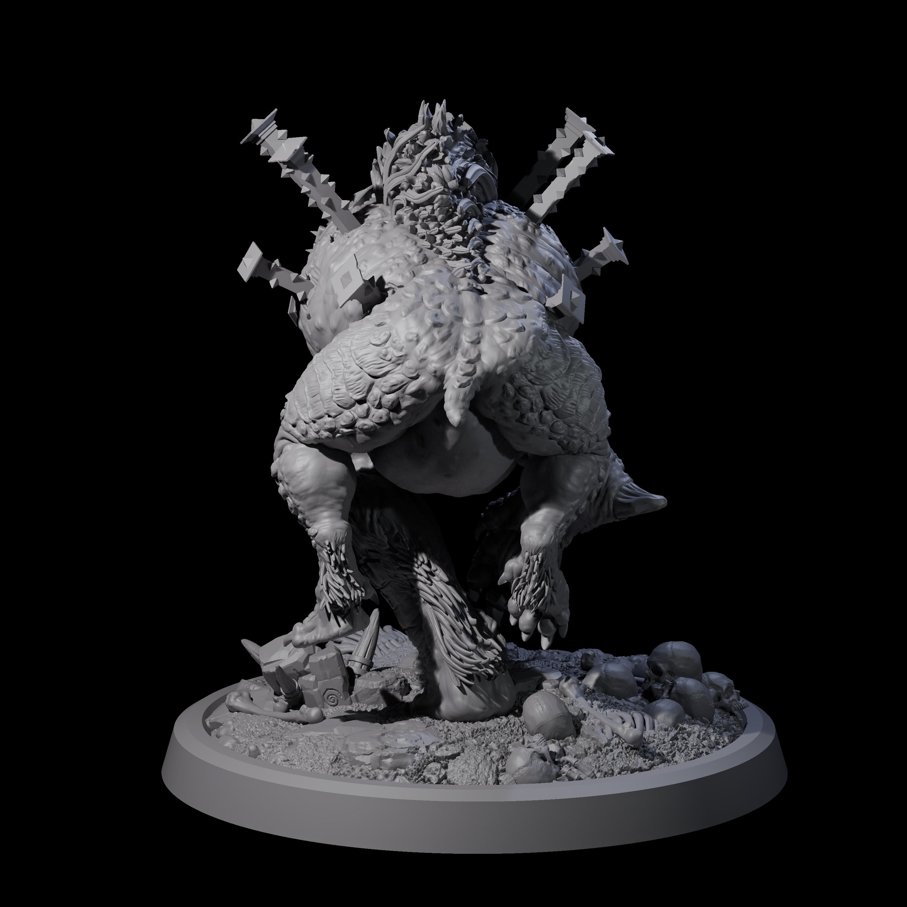 Spiked Bulette C Miniature for Dungeons and Dragons, Pathfinder or other TTRPGs