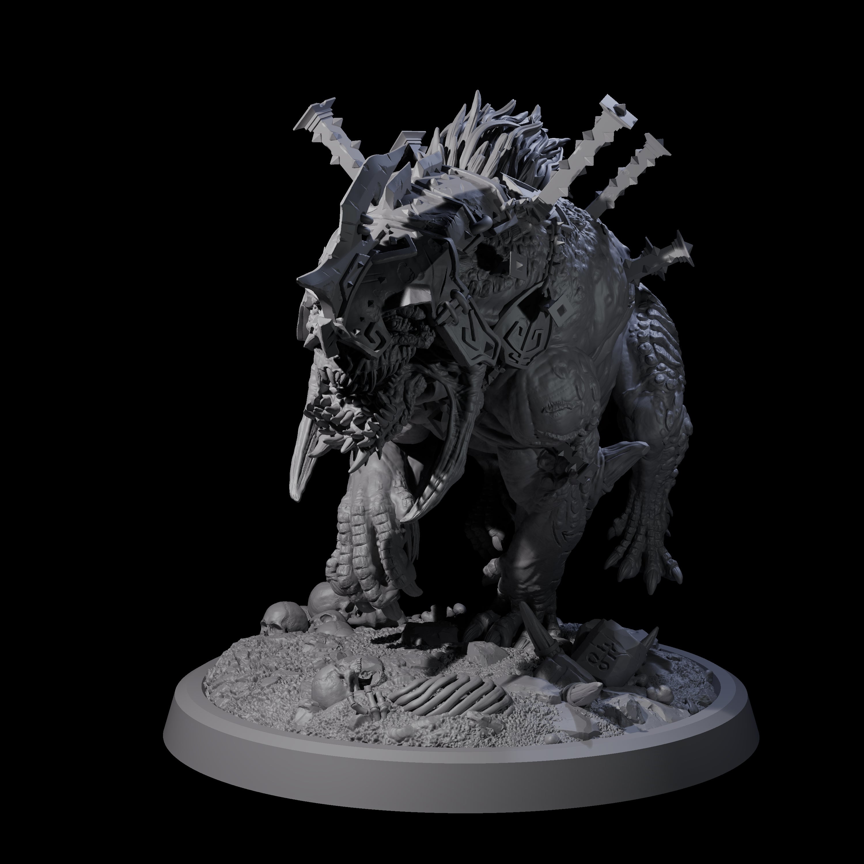 Spiked Bulette C Miniature for Dungeons and Dragons, Pathfinder or other TTRPGs