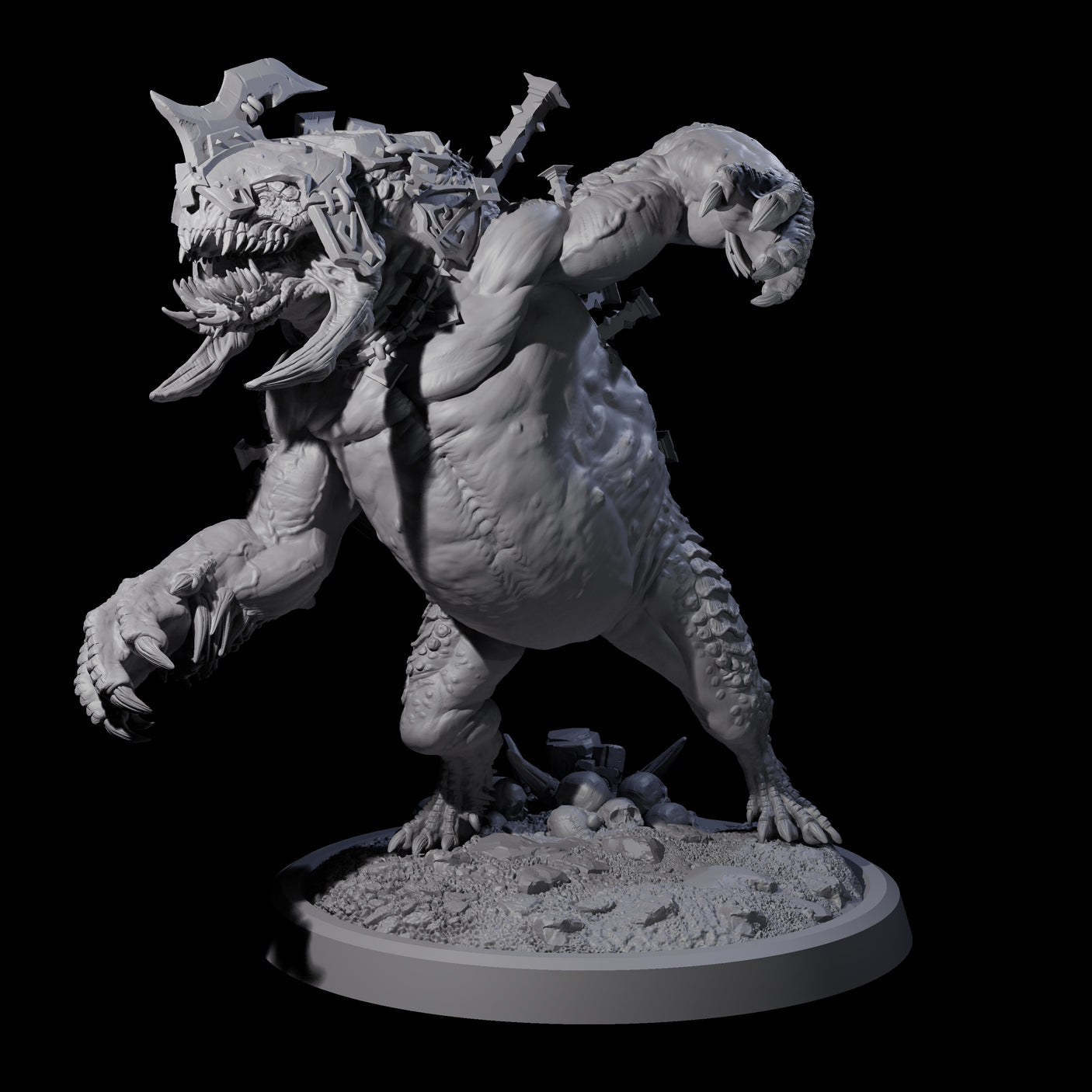 Spiked Bulette D Miniature for Dungeons and Dragons, Pathfinder or other TTRPGs