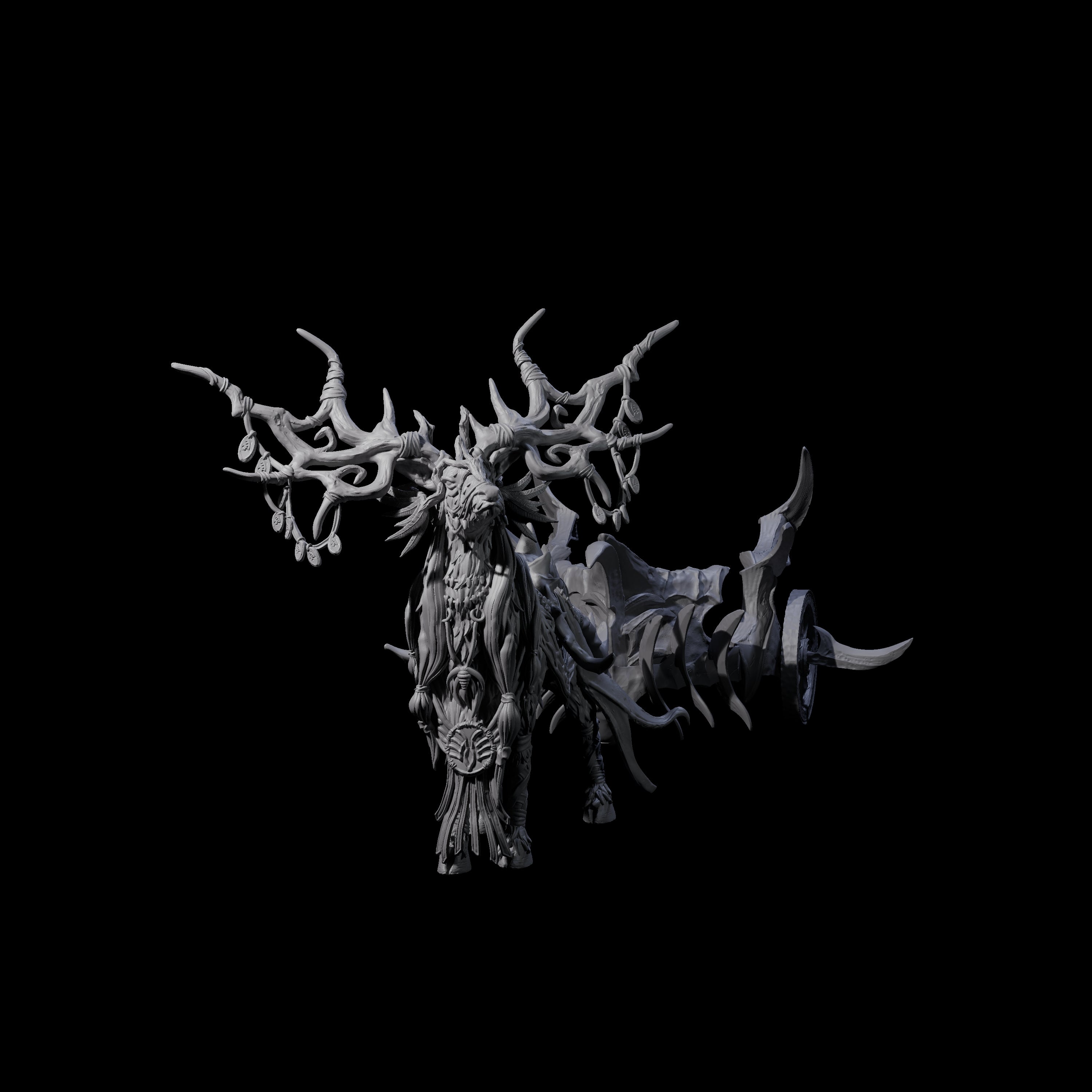 Spikey Dark Elf Chariot Miniature for Dungeons and Dragons, Pathfinder or other TTRPGs