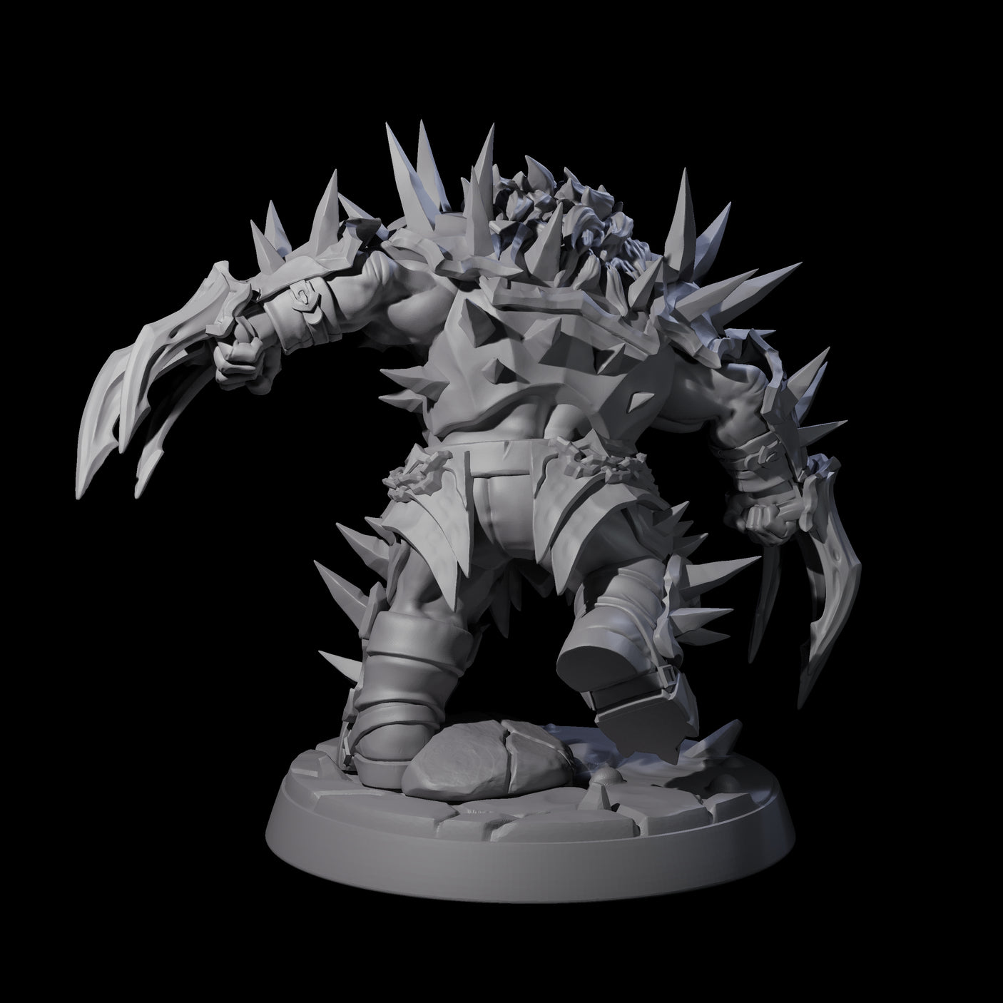 Spikey Deepcrust Dwarf Berserker Miniature for Dungeons and Dragons, Pathfinder or other TTRPGs