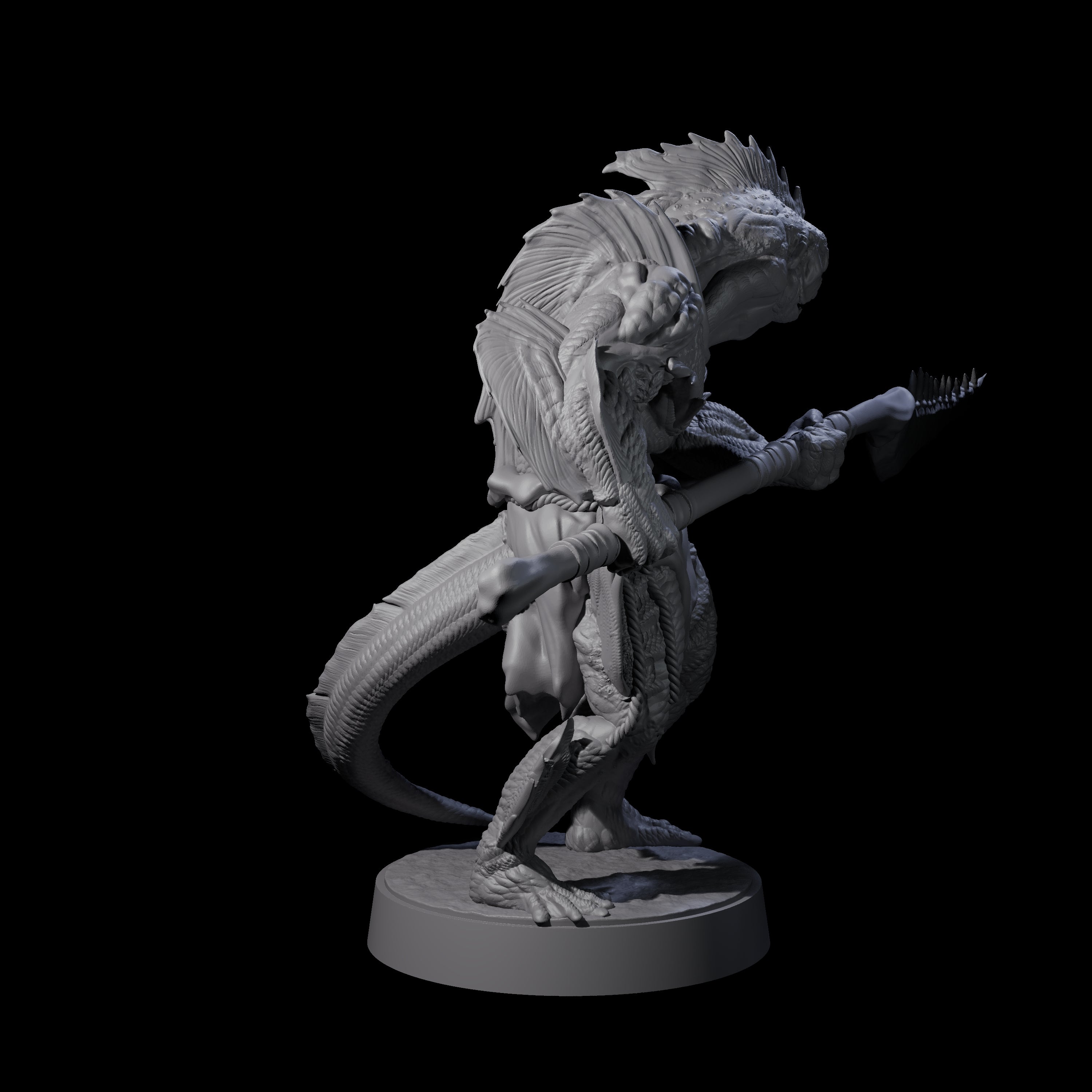 Spikey Sahuagin Attacker A Miniature for Dungeons and Dragons, Pathfinder or other TTRPGs