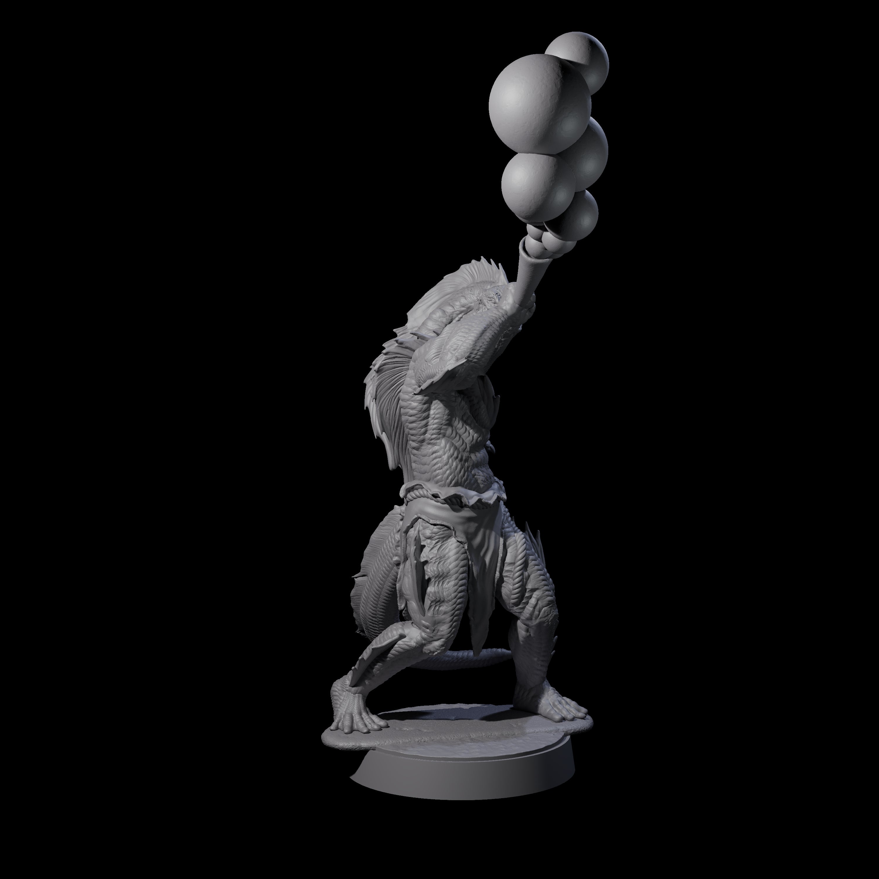 Spikey Sahuagin Attacker B Miniature for Dungeons and Dragons, Pathfinder or other TTRPGs