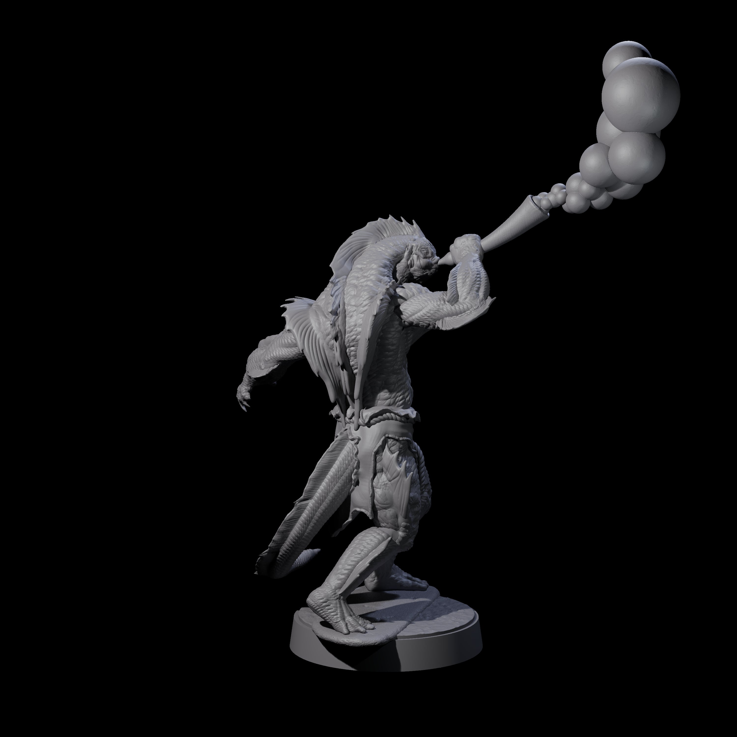 Spikey Sahuagin Attacker B Miniature for Dungeons and Dragons, Pathfinder or other TTRPGs