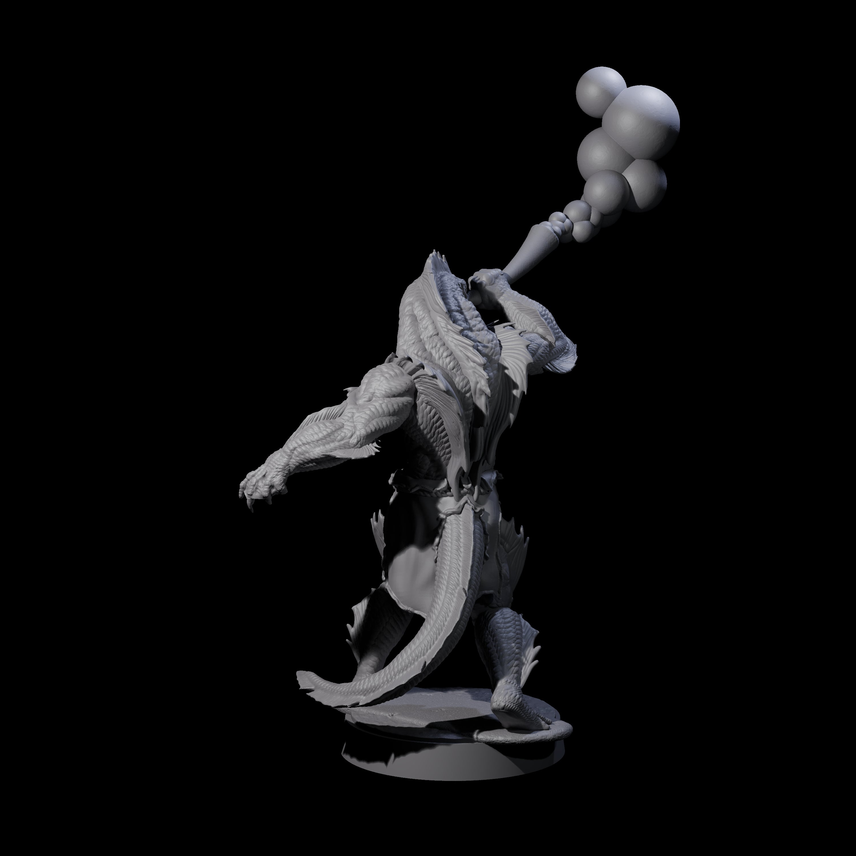 Spikey Sahuagin Attacker B Miniature for Dungeons and Dragons, Pathfinder or other TTRPGs