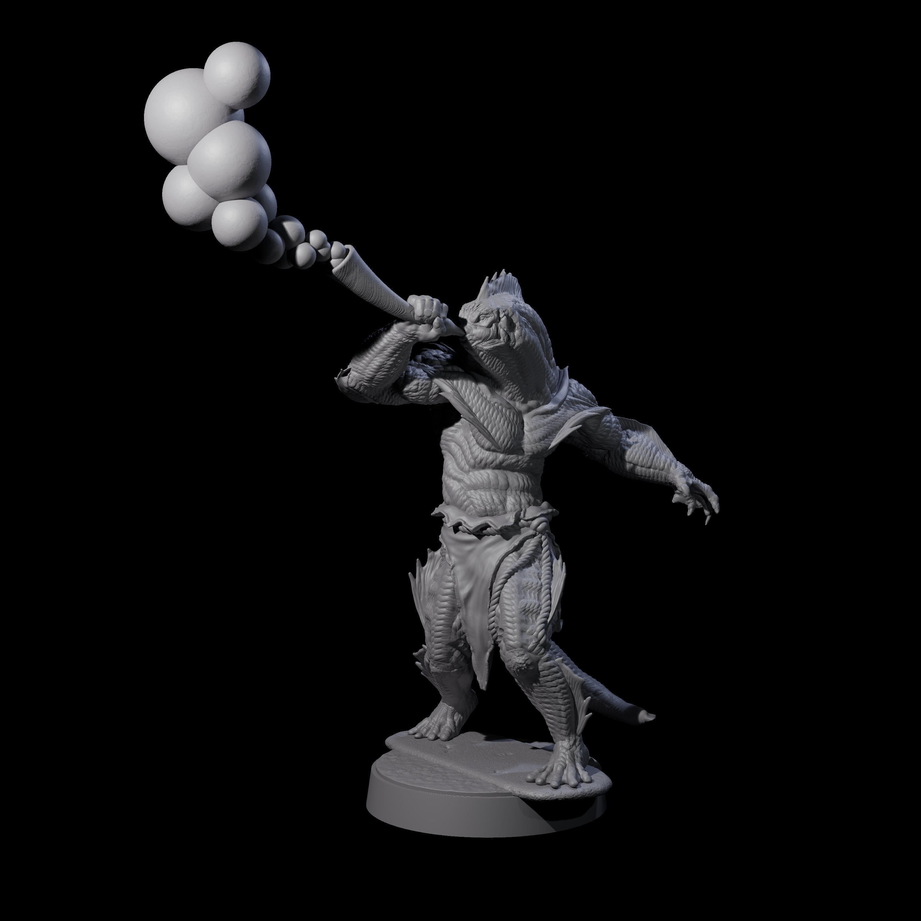 Spikey Sahuagin Attacker B Miniature for Dungeons and Dragons, Pathfinder or other TTRPGs