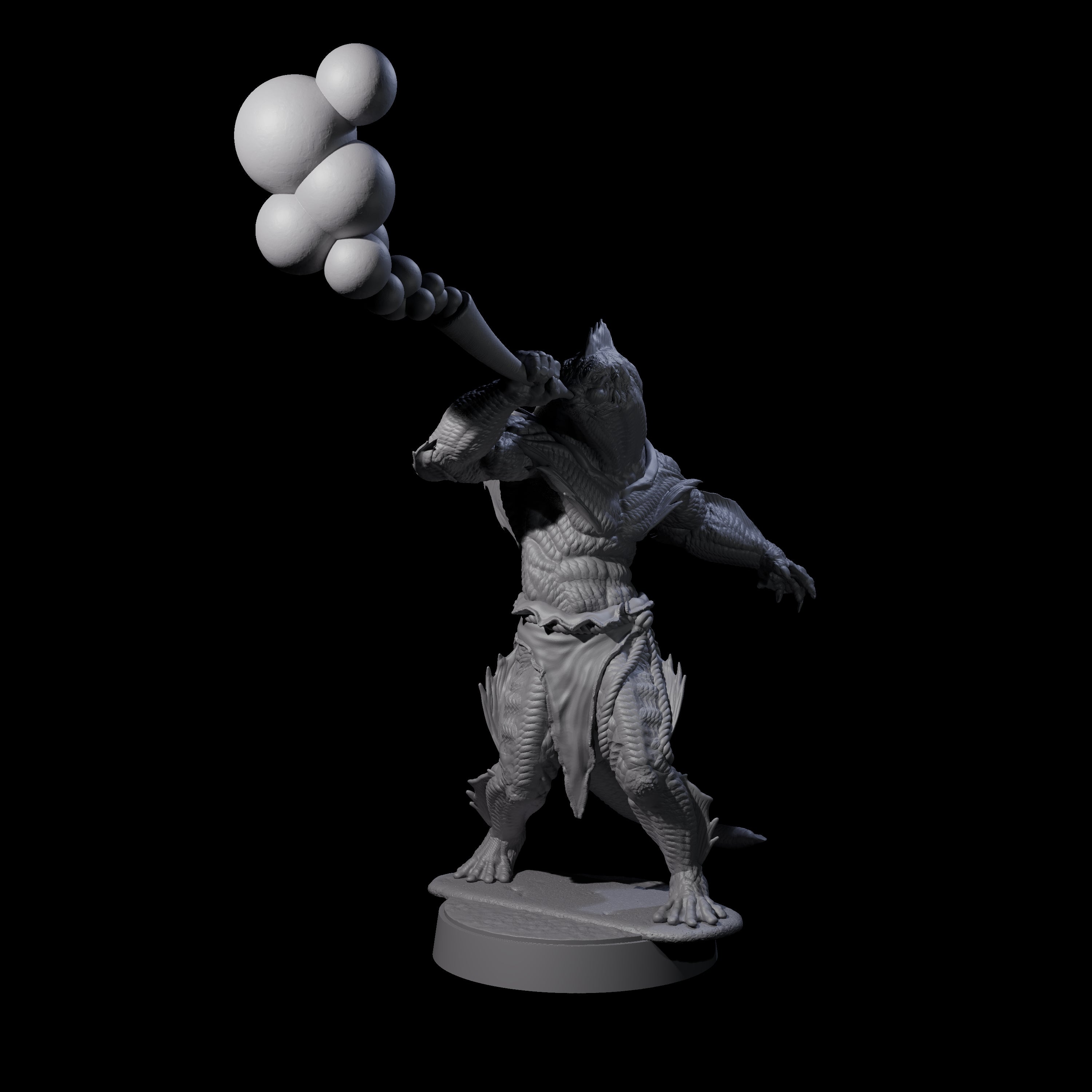 Spikey Sahuagin Attacker B Miniature for Dungeons and Dragons, Pathfinder or other TTRPGs