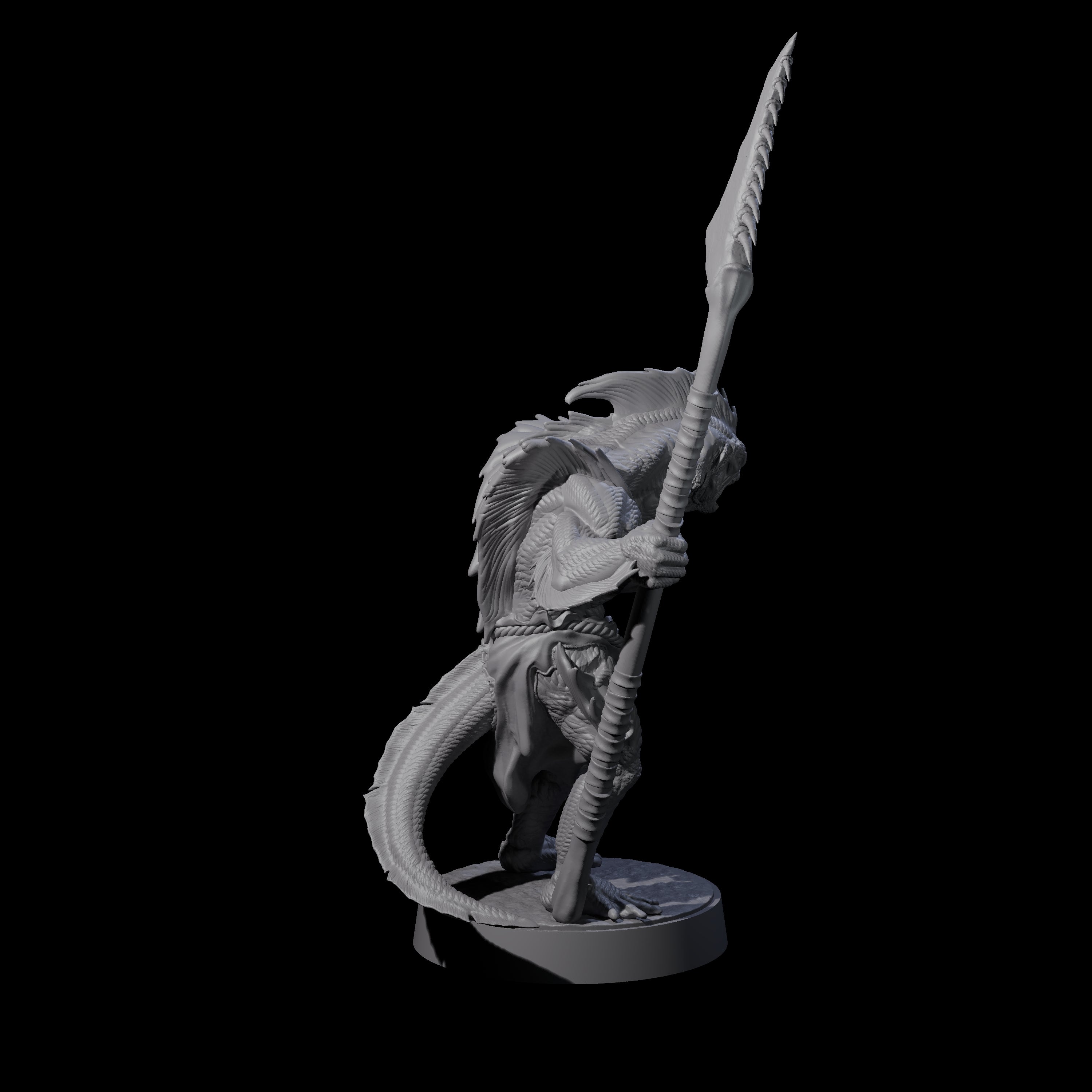 Spikey Sahuagin Attacker C Miniature for Dungeons and Dragons, Pathfinder or other TTRPGs