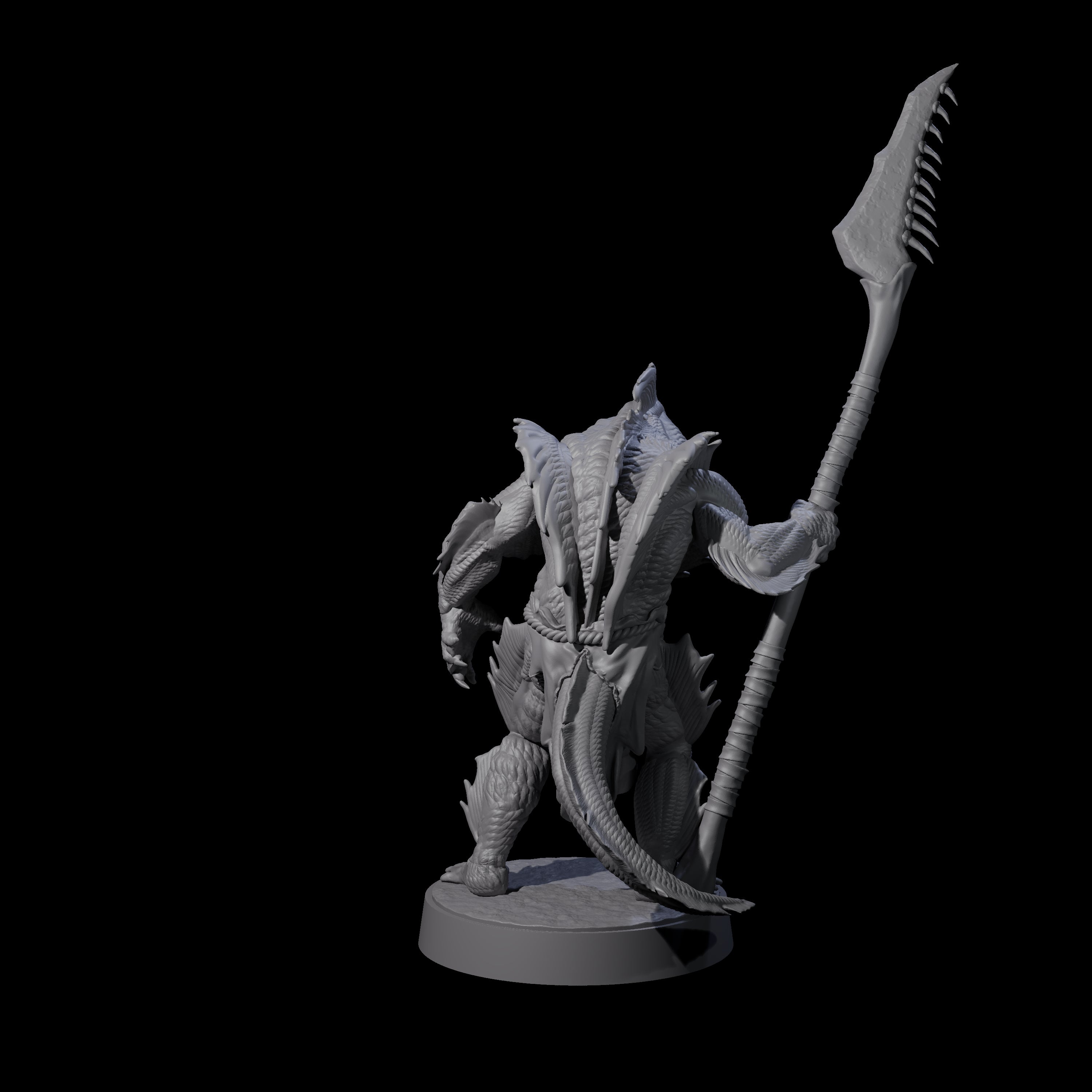 Spikey Sahuagin Attacker C Miniature for Dungeons and Dragons, Pathfinder or other TTRPGs