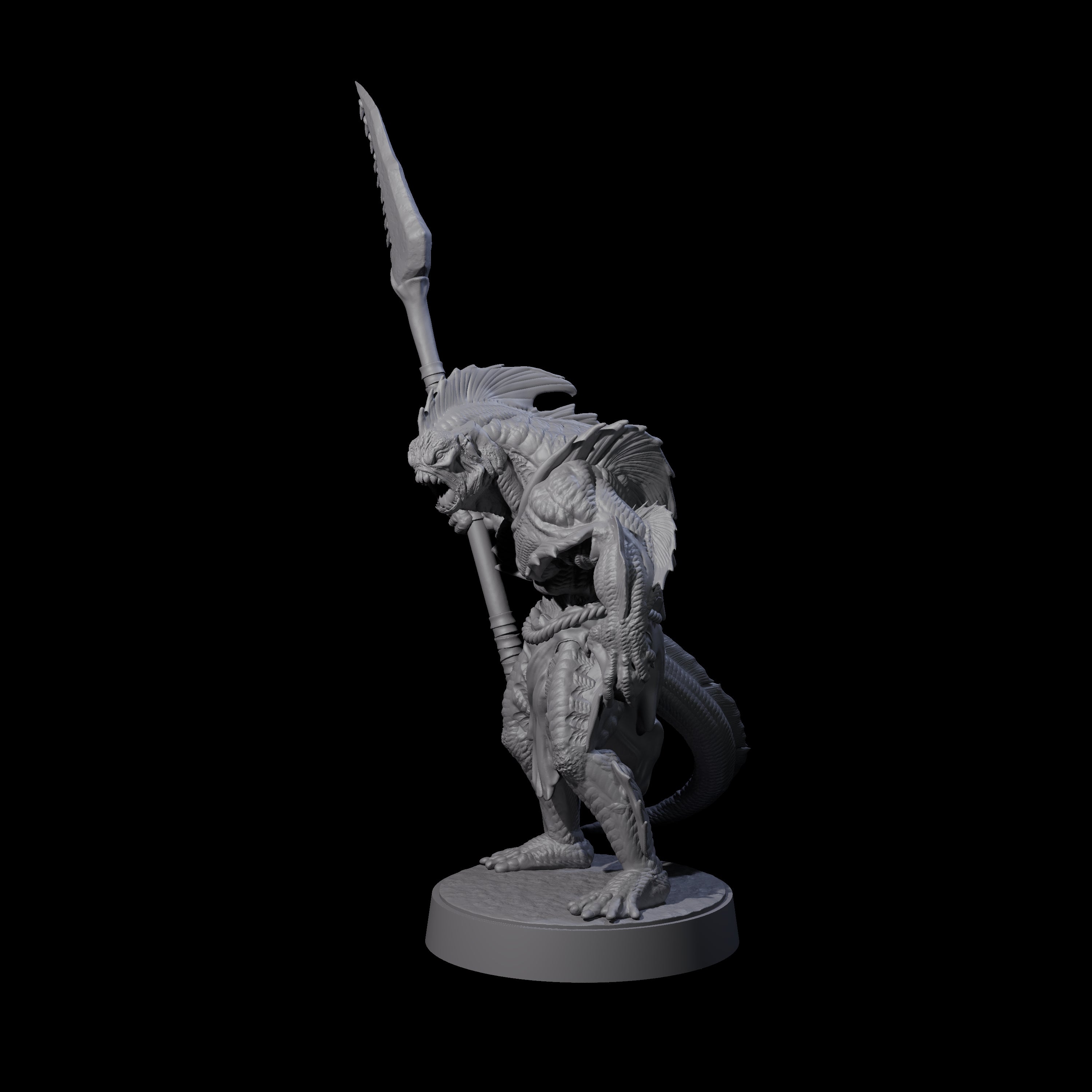 Spikey Sahuagin Attacker C Miniature for Dungeons and Dragons, Pathfinder or other TTRPGs