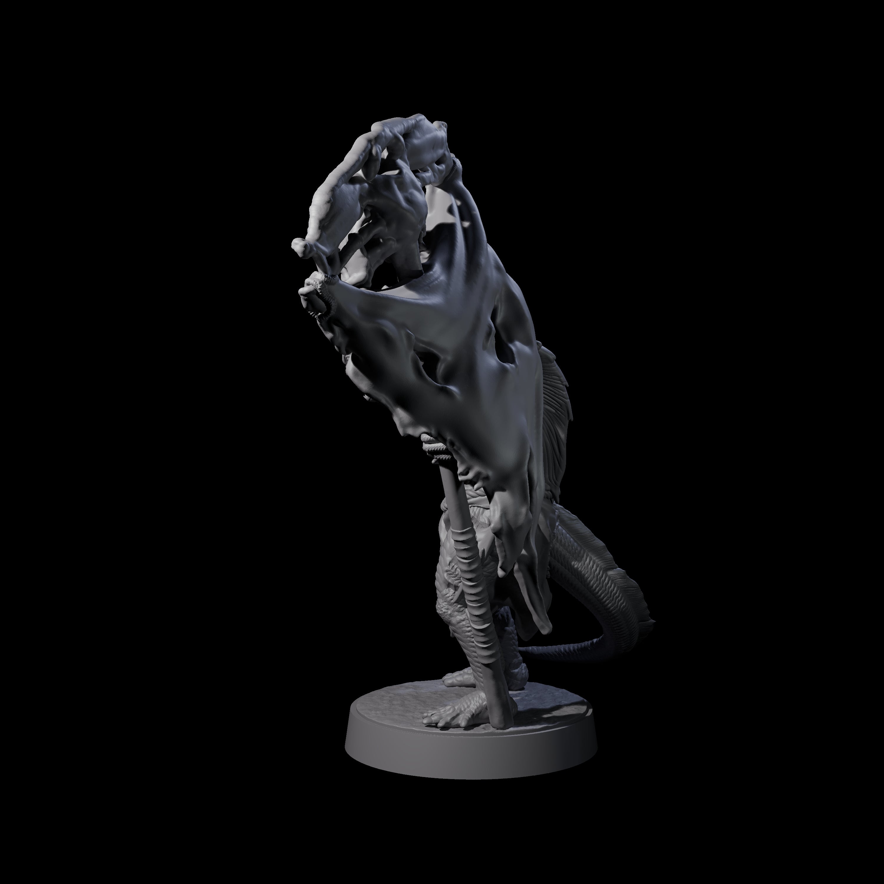 Spikey Sahuagin Attacker D Miniature for Dungeons and Dragons, Pathfinder or other TTRPGs