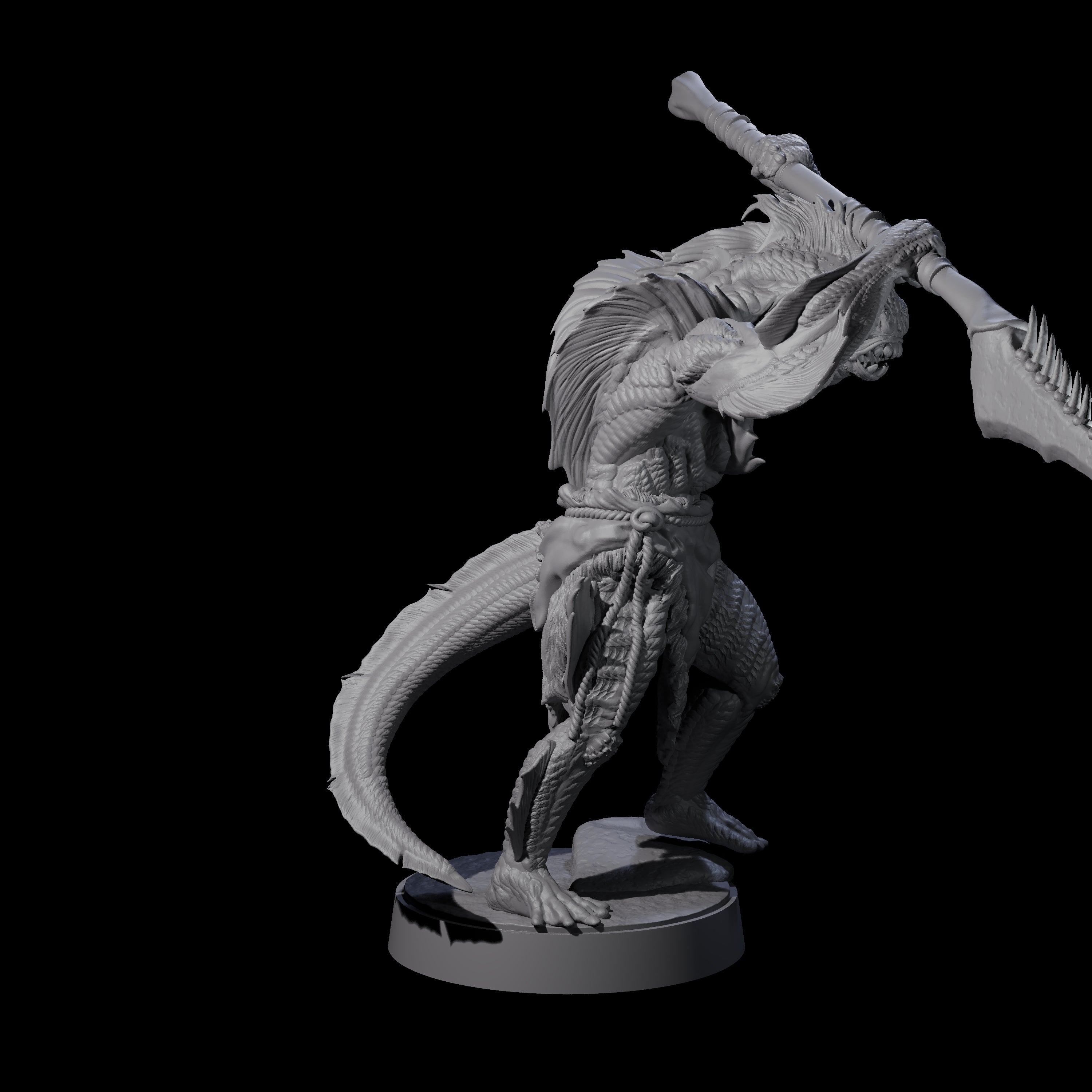 Spikey Sahuagin Attacker G Miniature for Dungeons and Dragons, Pathfinder or other TTRPGs