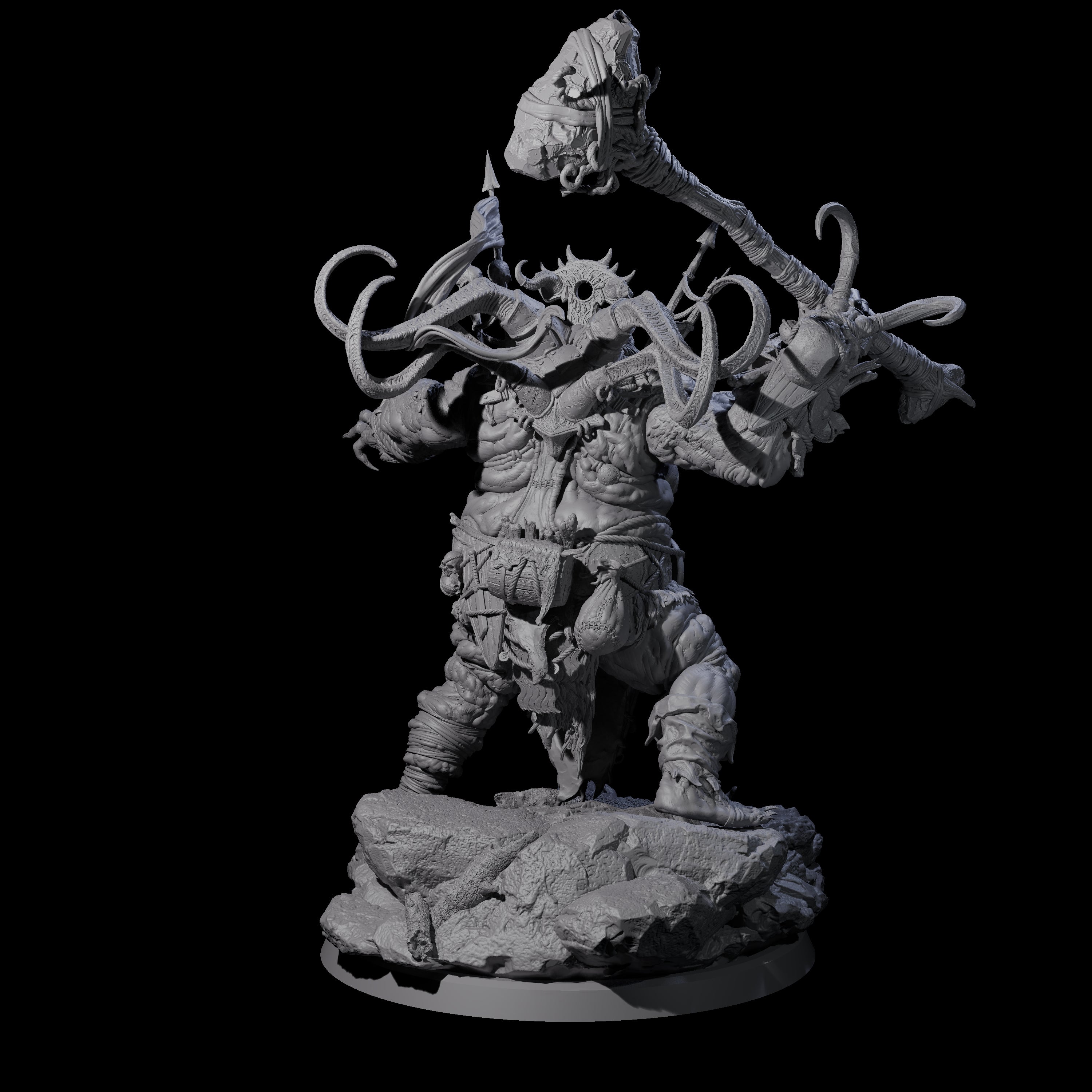 Spiky Hill Giant Matron A Miniature for Dungeons and Dragons, Pathfinder or other TTRPGs