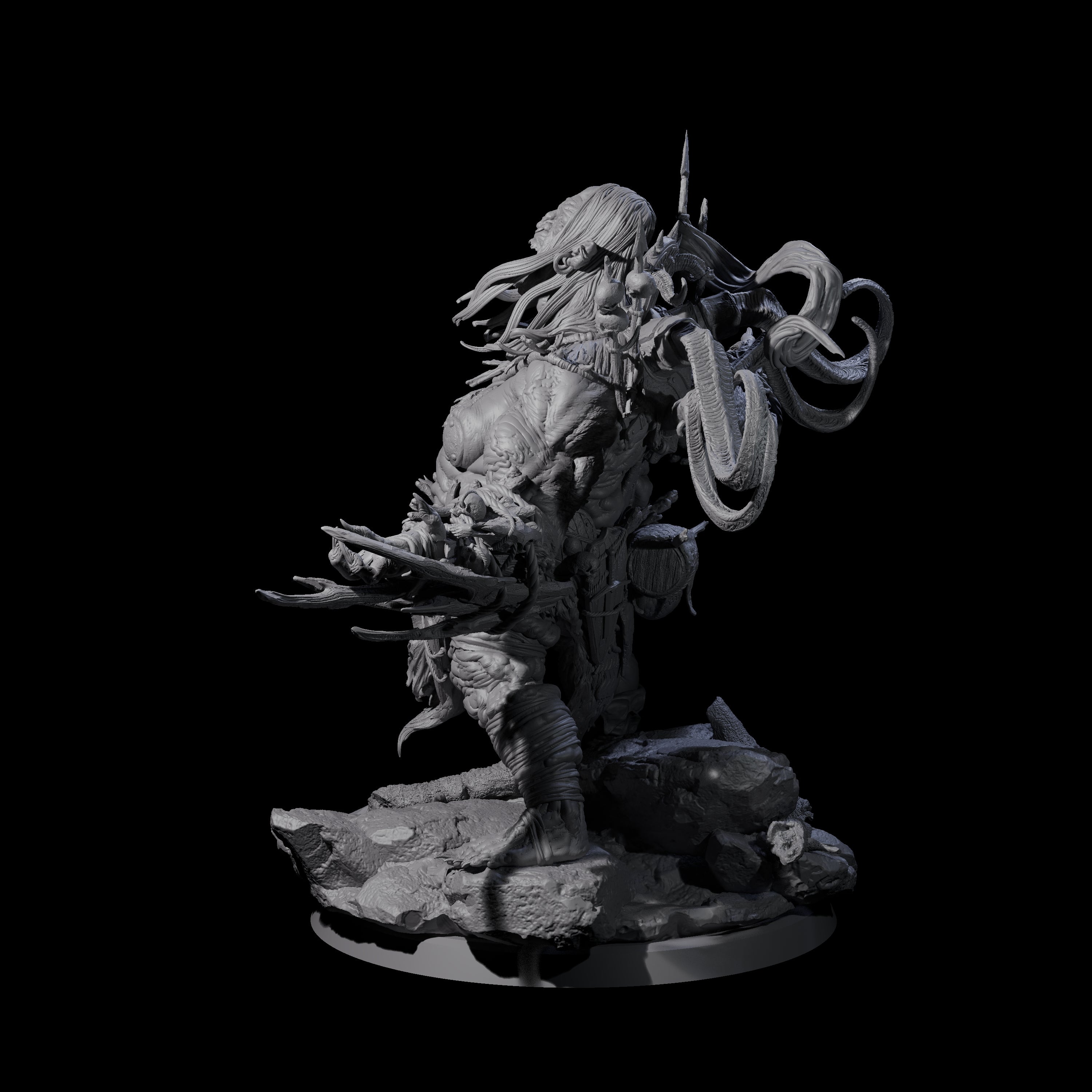 Spiky Hill Giant Matron D Miniature for Dungeons and Dragons, Pathfinder or other TTRPGs