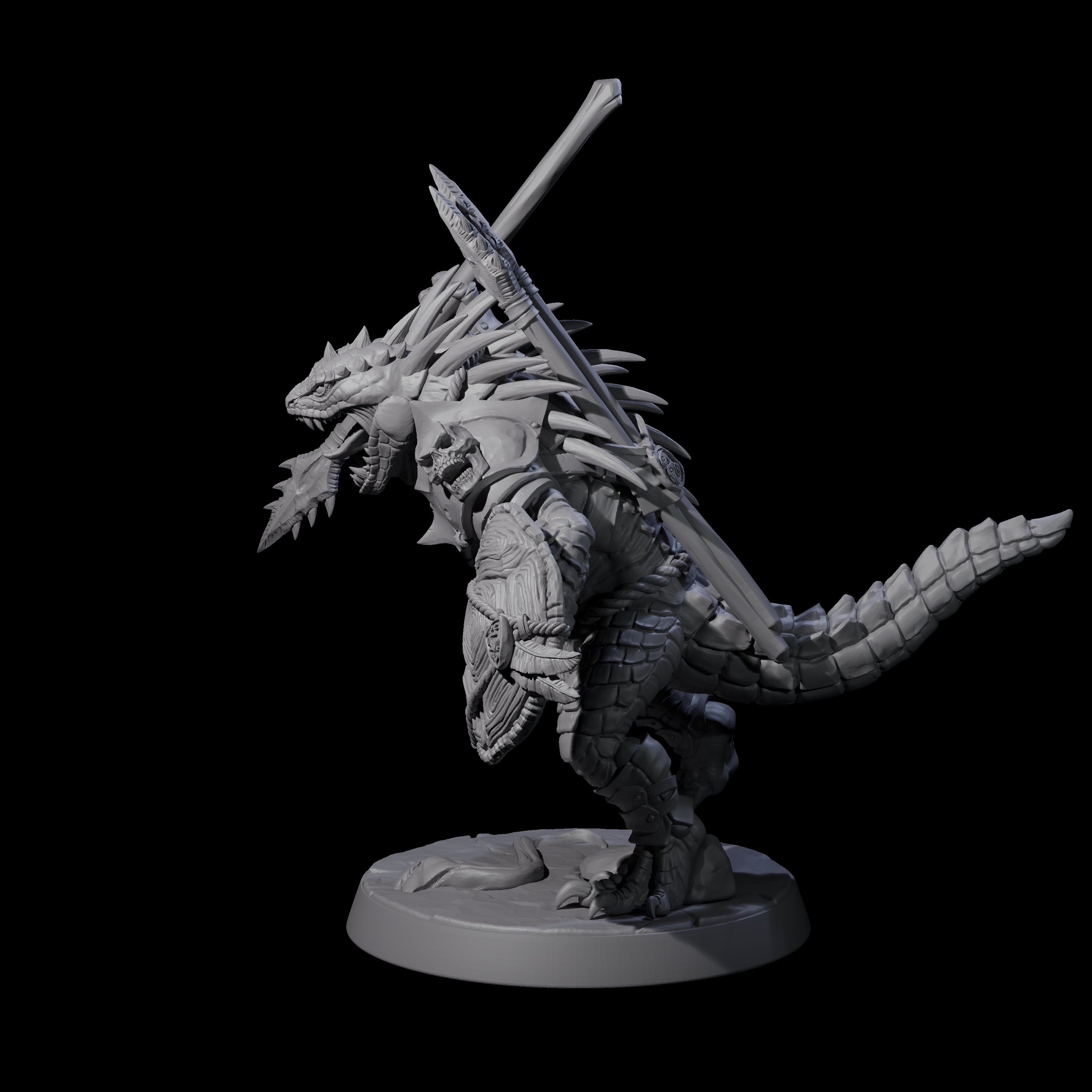 Spiky Lizardfolk B Miniature for Dungeons and Dragons, Pathfinder or other TTRPGs