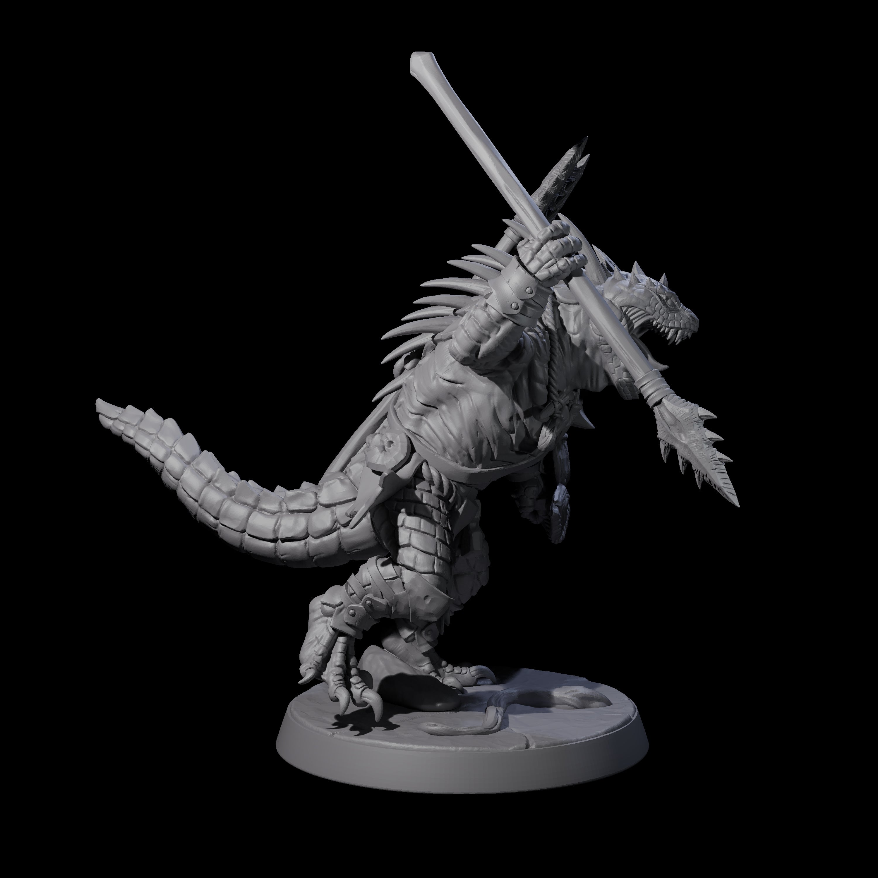 Spiky Lizardfolk B Miniature for Dungeons and Dragons, Pathfinder or other TTRPGs