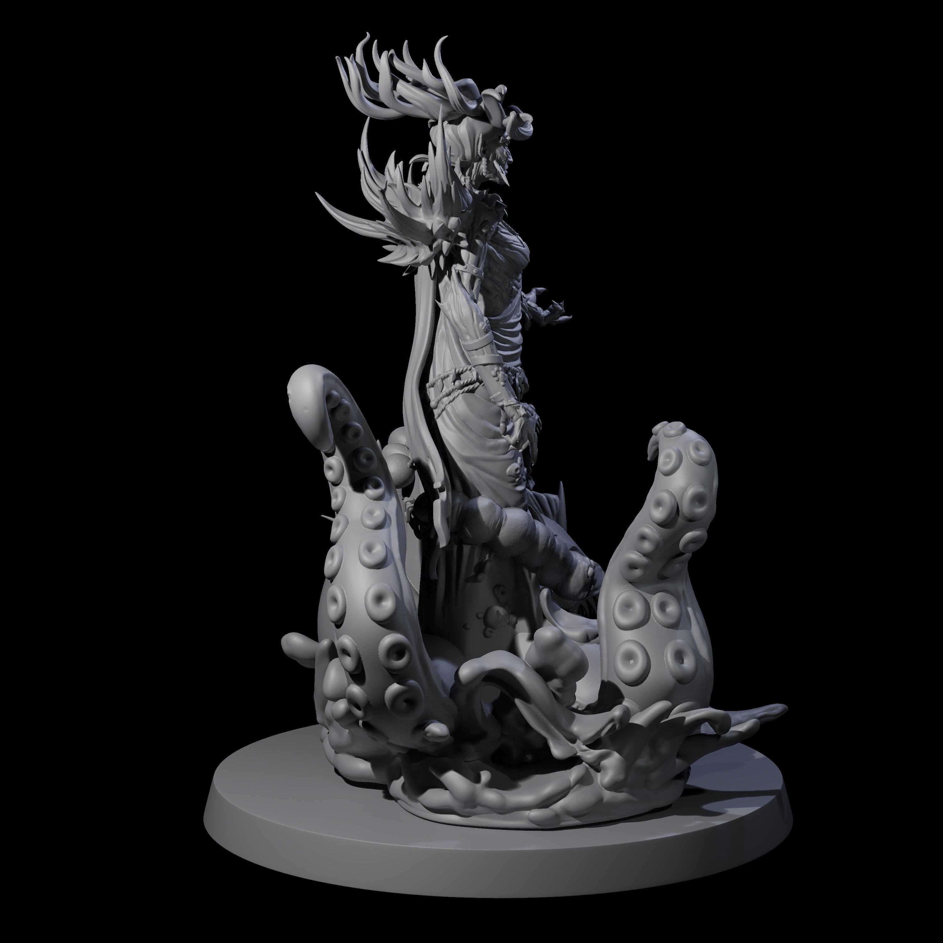 Spiky Misteress of the Sea Miniature for Dungeons and Dragons, Pathfinder or other TTRPGs