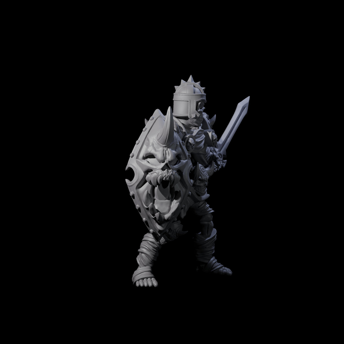 Spiky Skeleton Warrior B Miniature for Dungeons and Dragons, Pathfinder or other TTRPGs