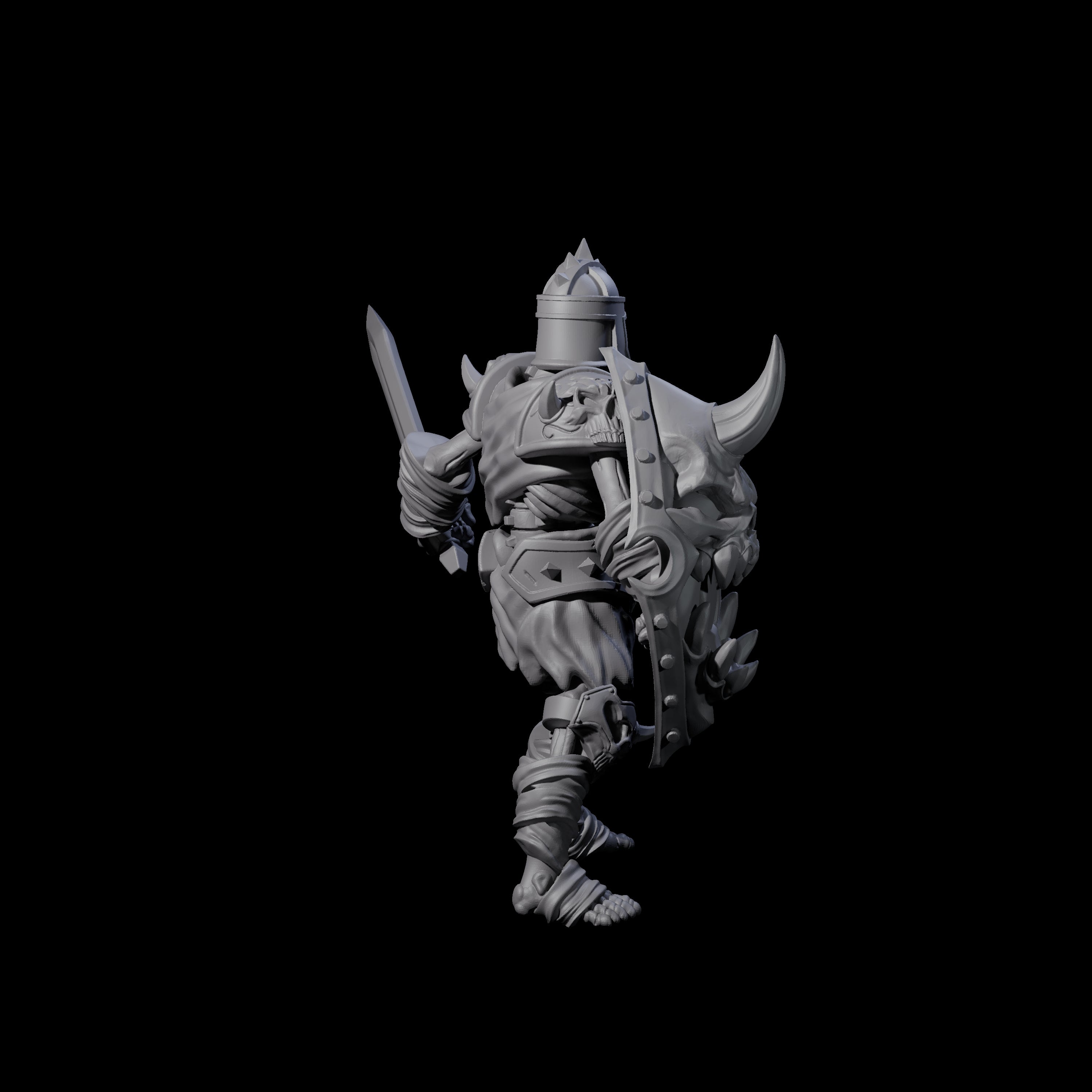 Spiky Skeleton Warrior B Miniature for Dungeons and Dragons, Pathfinder or other TTRPGs