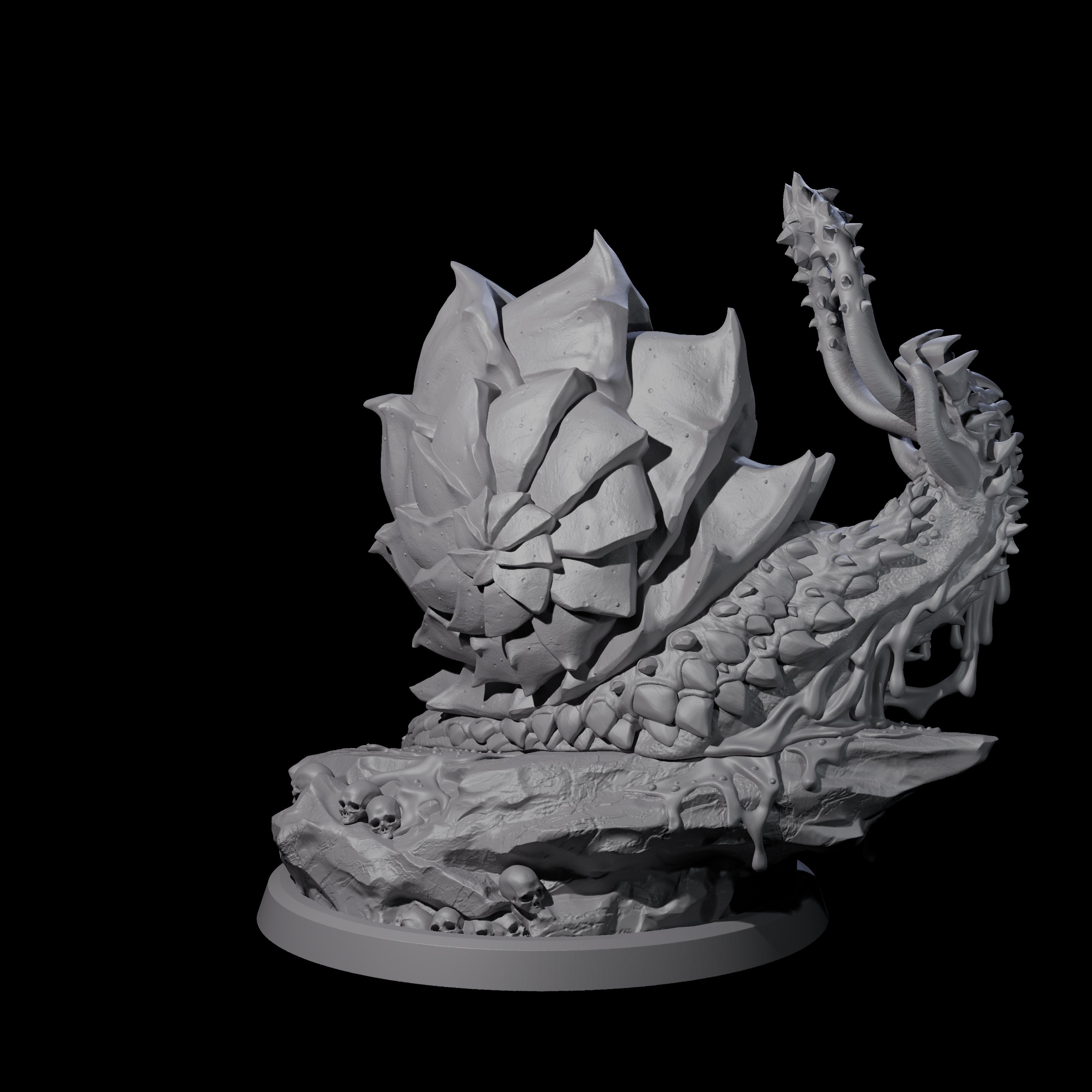 Spiky Snail Miniature for Dungeons and Dragons, Pathfinder or other TTRPGs