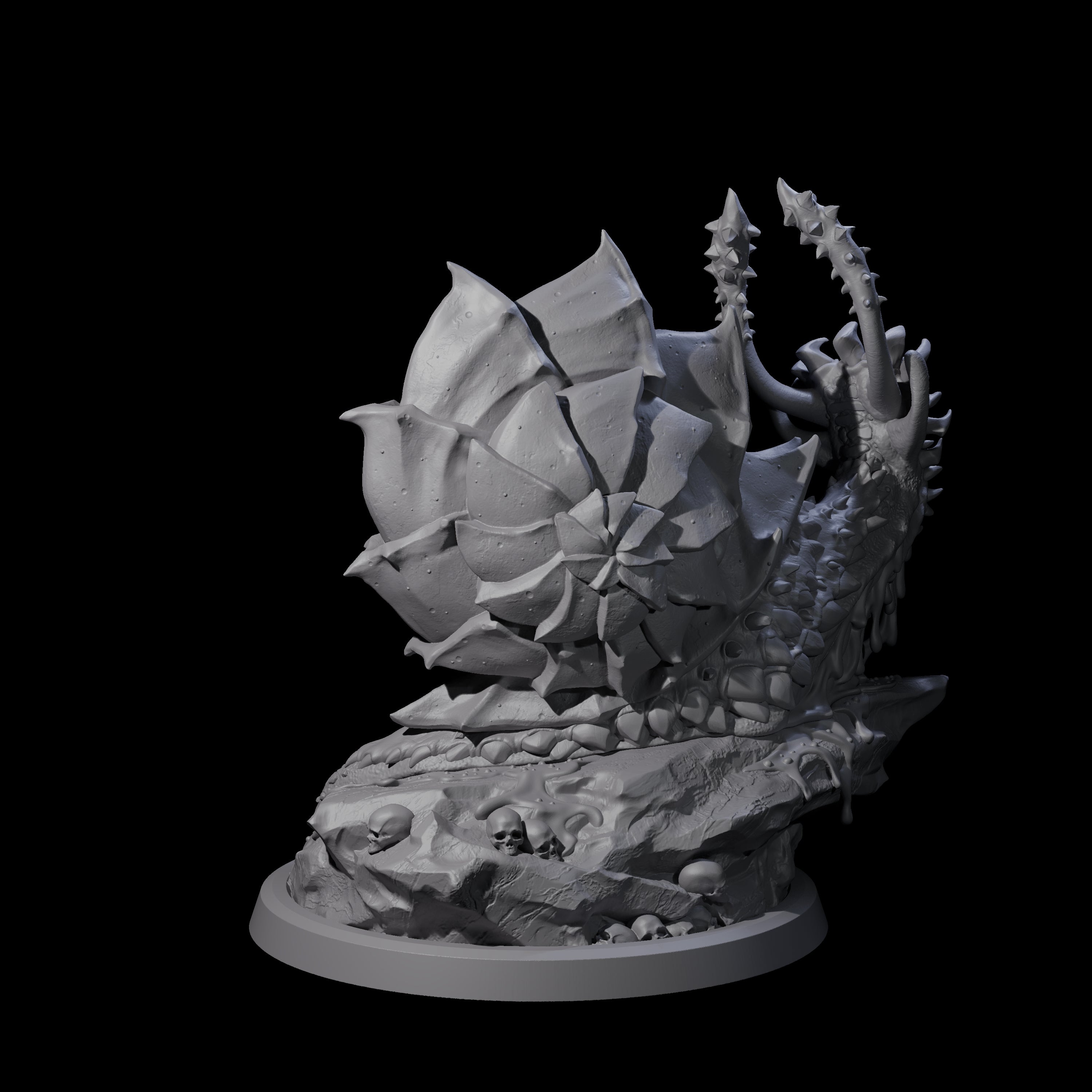 Spiky Snail Miniature for Dungeons and Dragons, Pathfinder or other TTRPGs