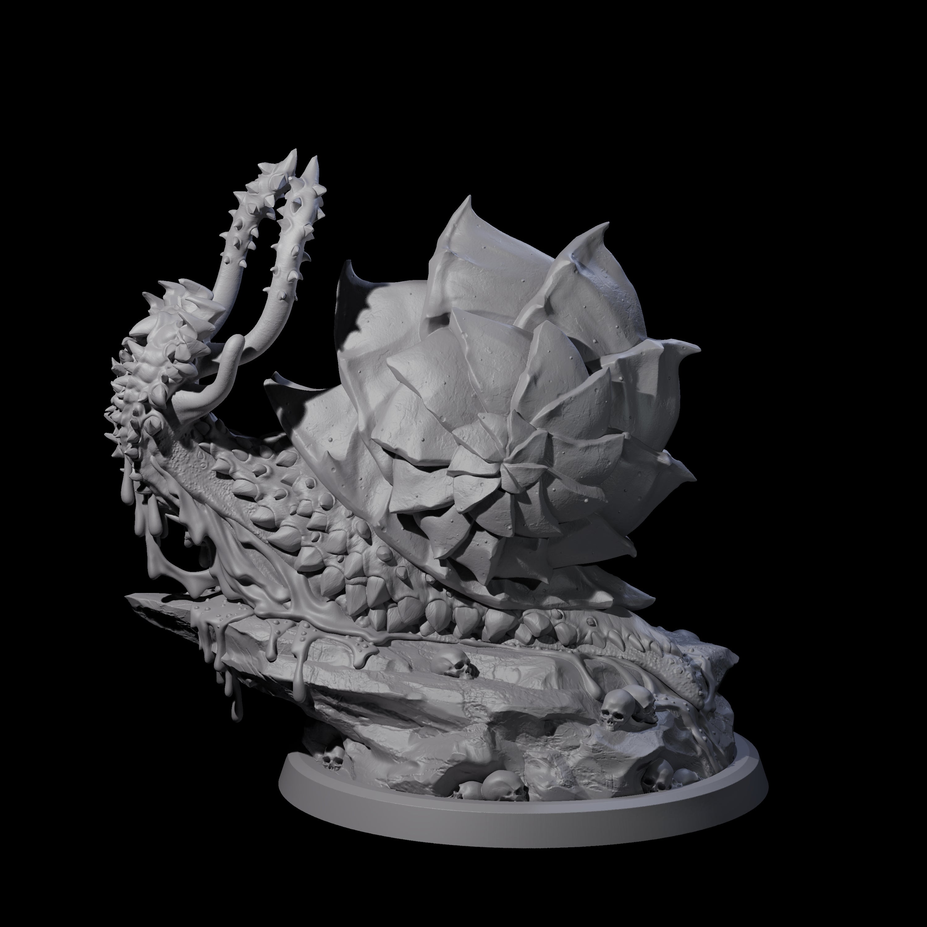 Spiky Snail Miniature for Dungeons and Dragons, Pathfinder or other TTRPGs