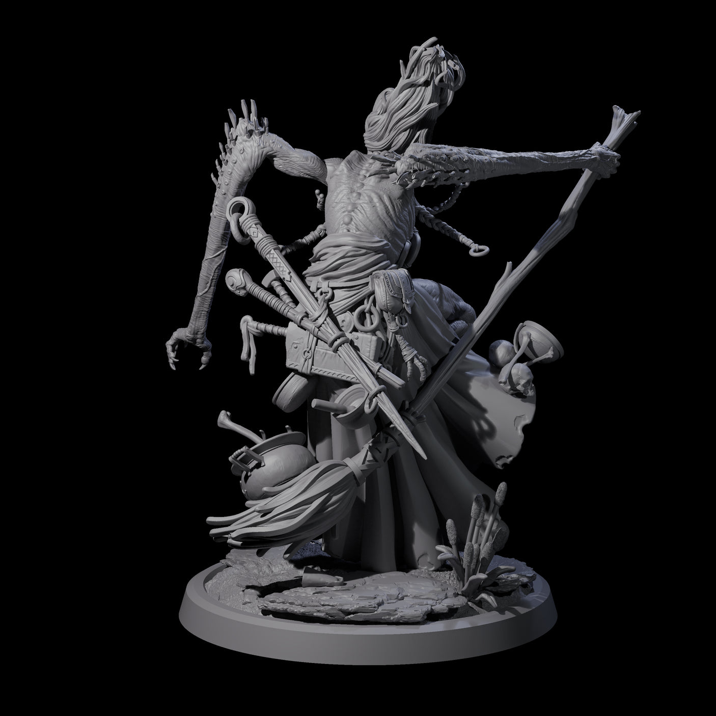Spindly Forest Hag A Miniature for Dungeons and Dragons, Pathfinder or other TTRPGs