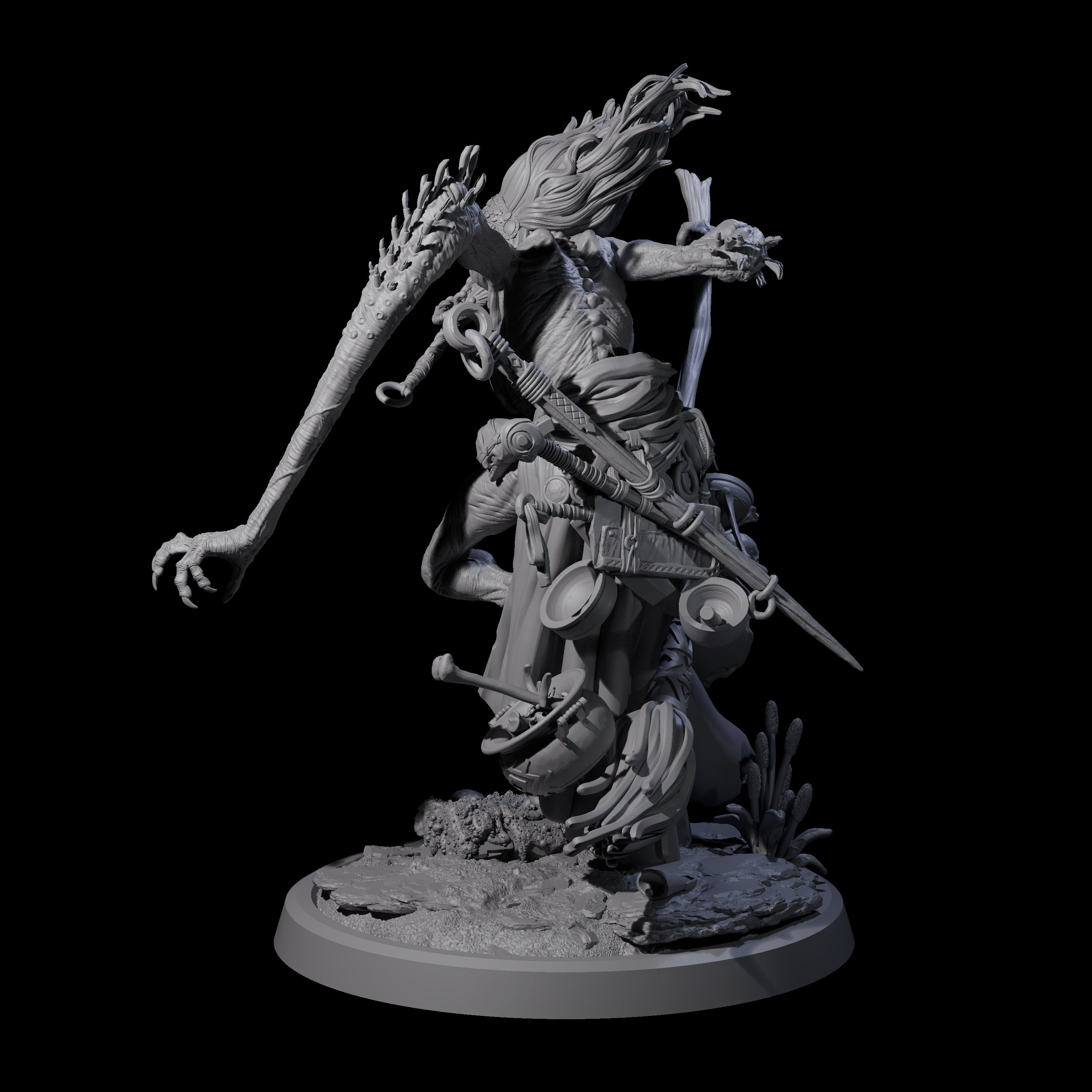 Spindly Forest Hag A Miniature for Dungeons and Dragons, Pathfinder or other TTRPGs