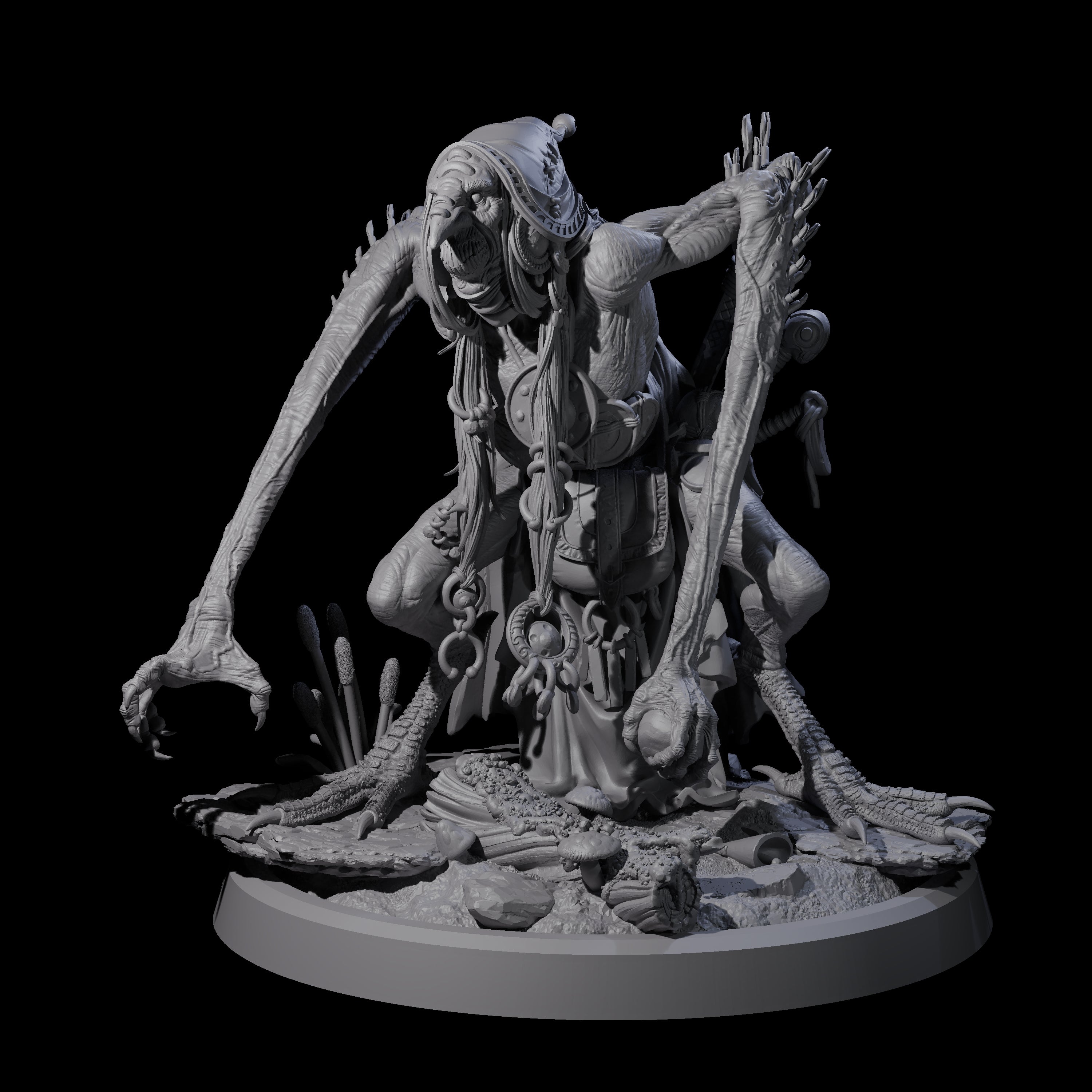 Spindly Forest Hag C Miniature for Dungeons and Dragons, Pathfinder or other TTRPGs