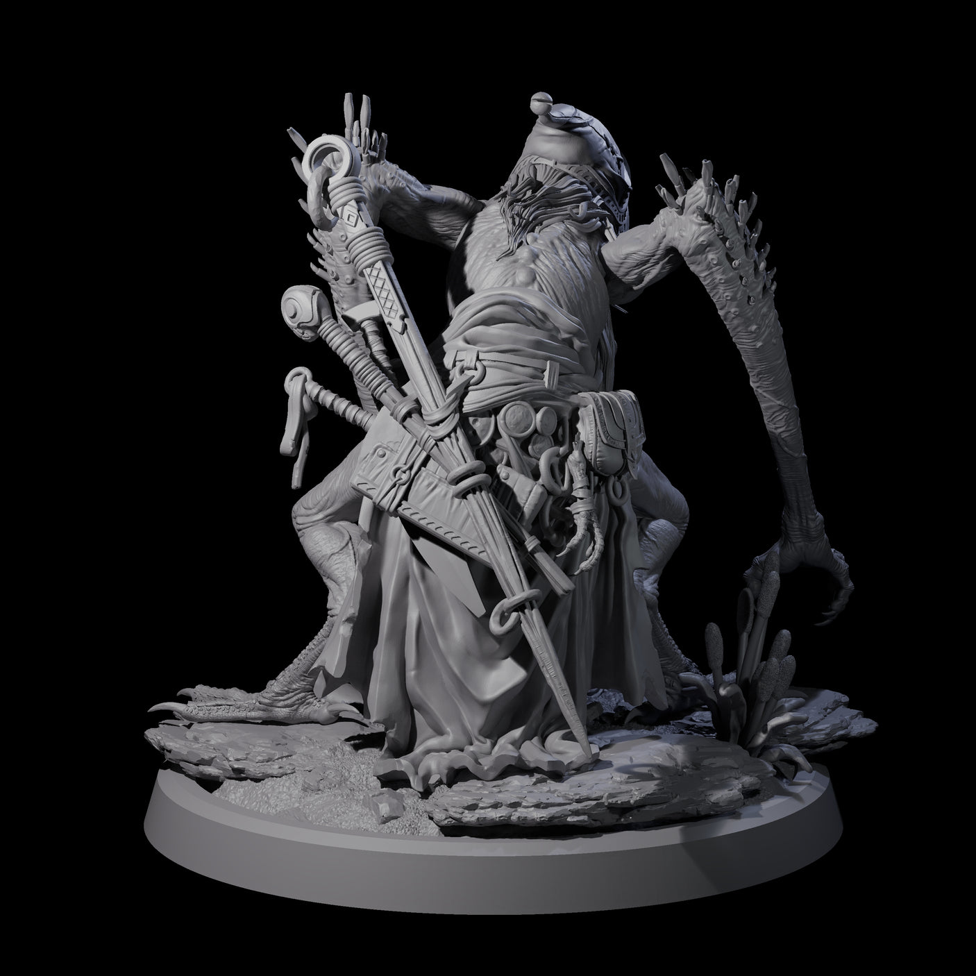 Spindly Forest Hag C Miniature for Dungeons and Dragons, Pathfinder or other TTRPGs