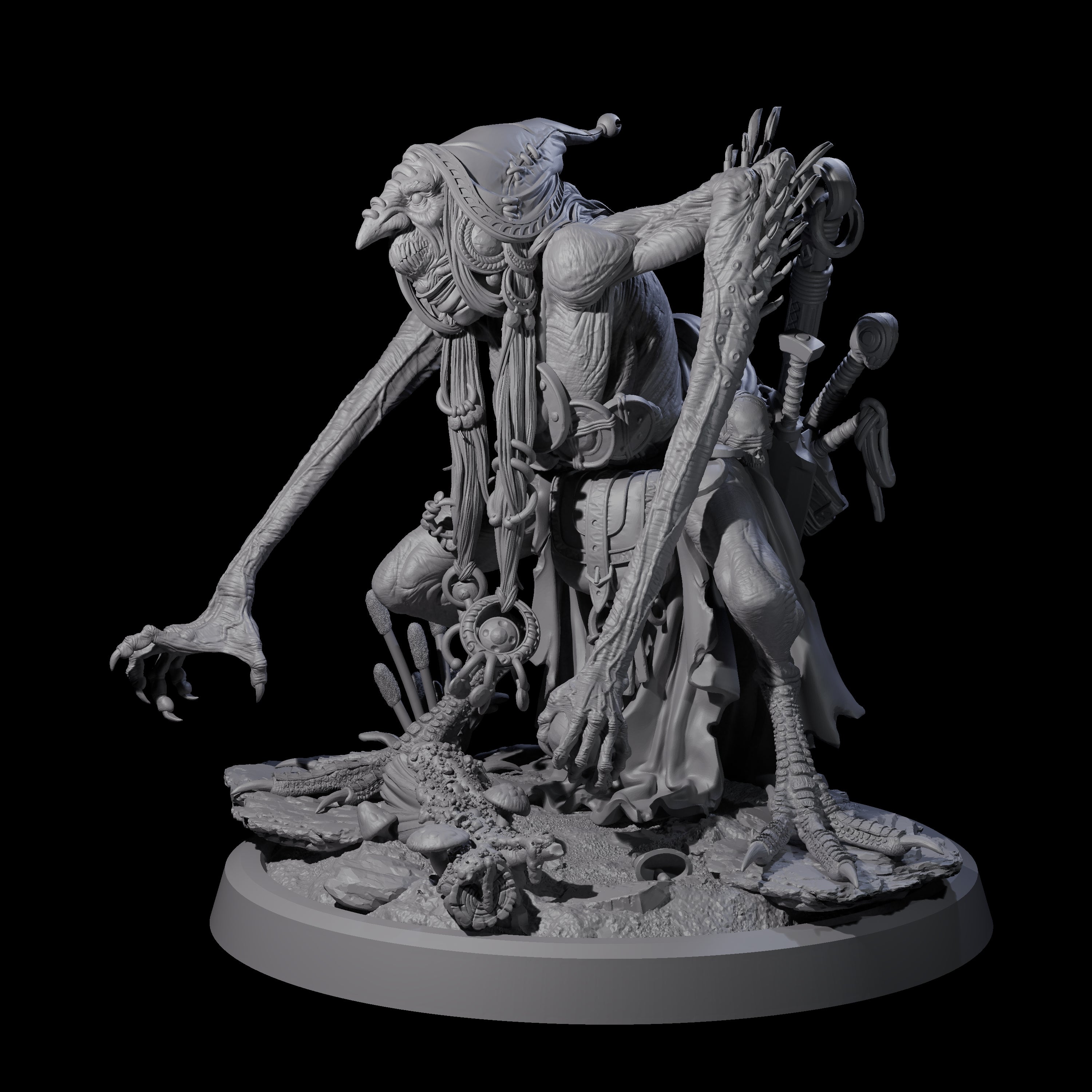 Spindly Forest Hag C Miniature for Dungeons and Dragons, Pathfinder or other TTRPGs