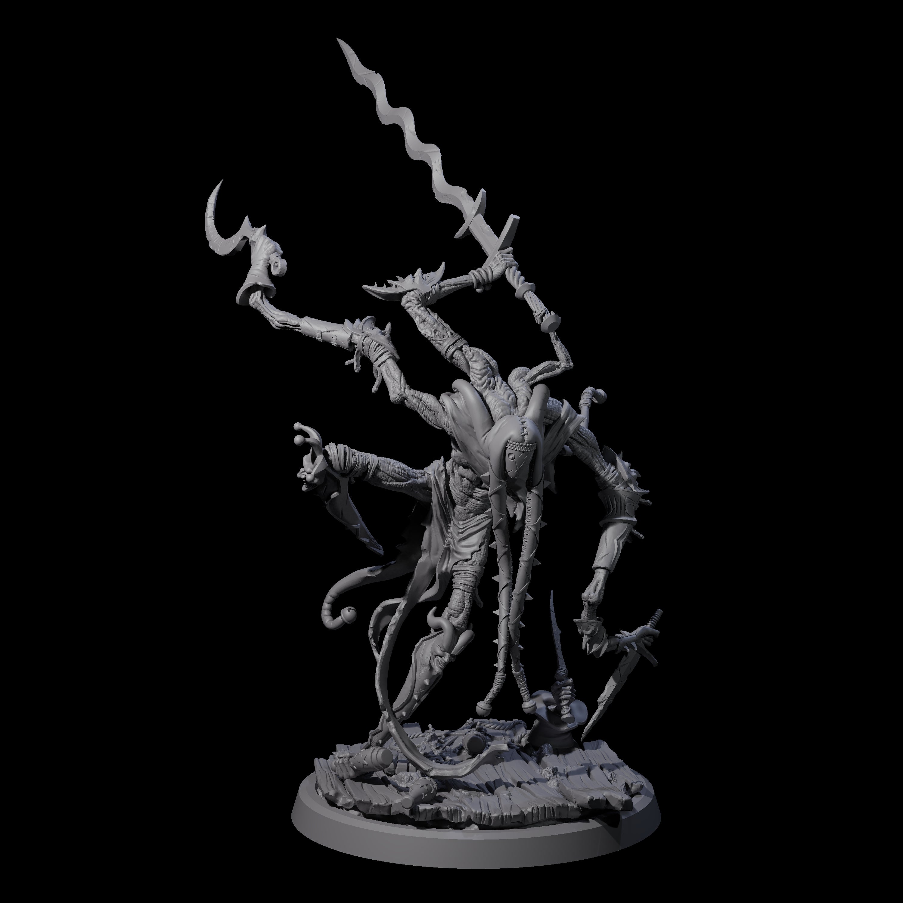 Spindly Marilith Assassin A Miniature for Dungeons and Dragons, Pathfinder or other TTRPGs